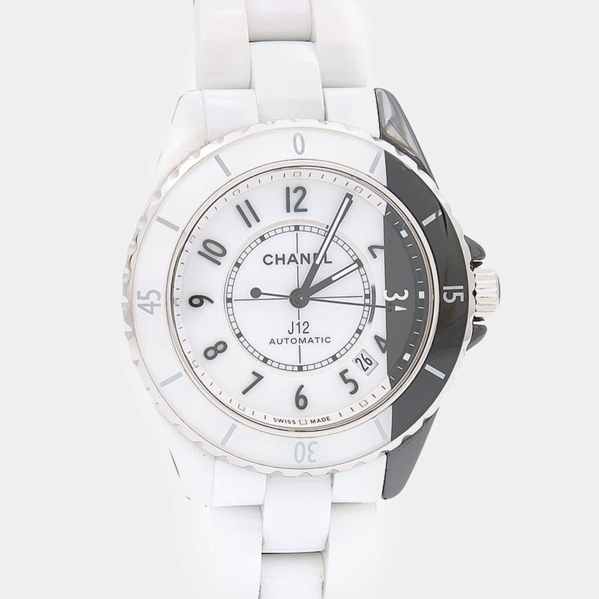 Pre Owned Chanel J12 Paradox H6515 Automatic Ceramic Stainless Steel Men's Wristwatch 39 mm