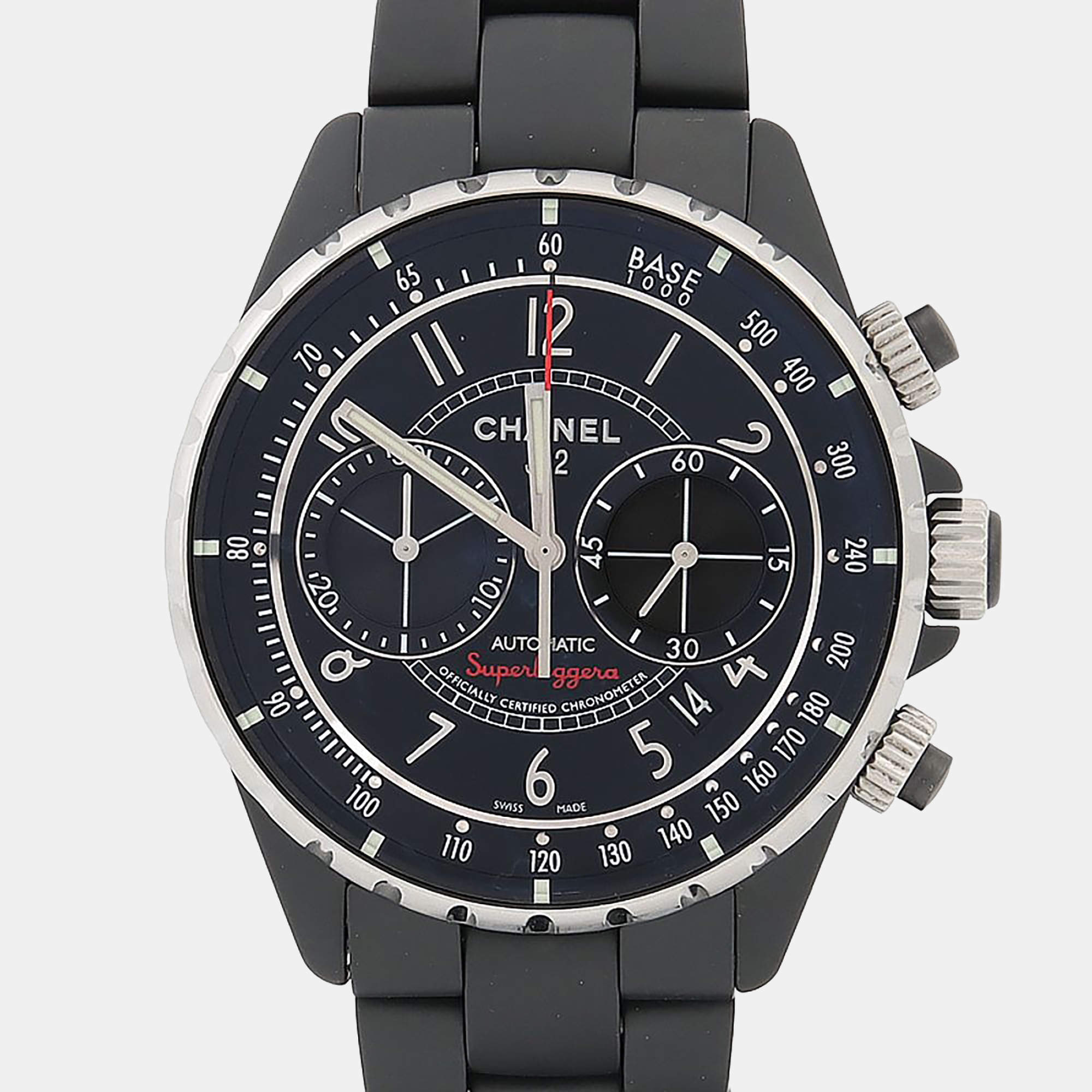 مملوكة مسبقًا ساعة يد رجالية شانيل J12 سوبرليجيرا أوتوماتيكية سيراميك ستانلس ستيل 41.5 مم