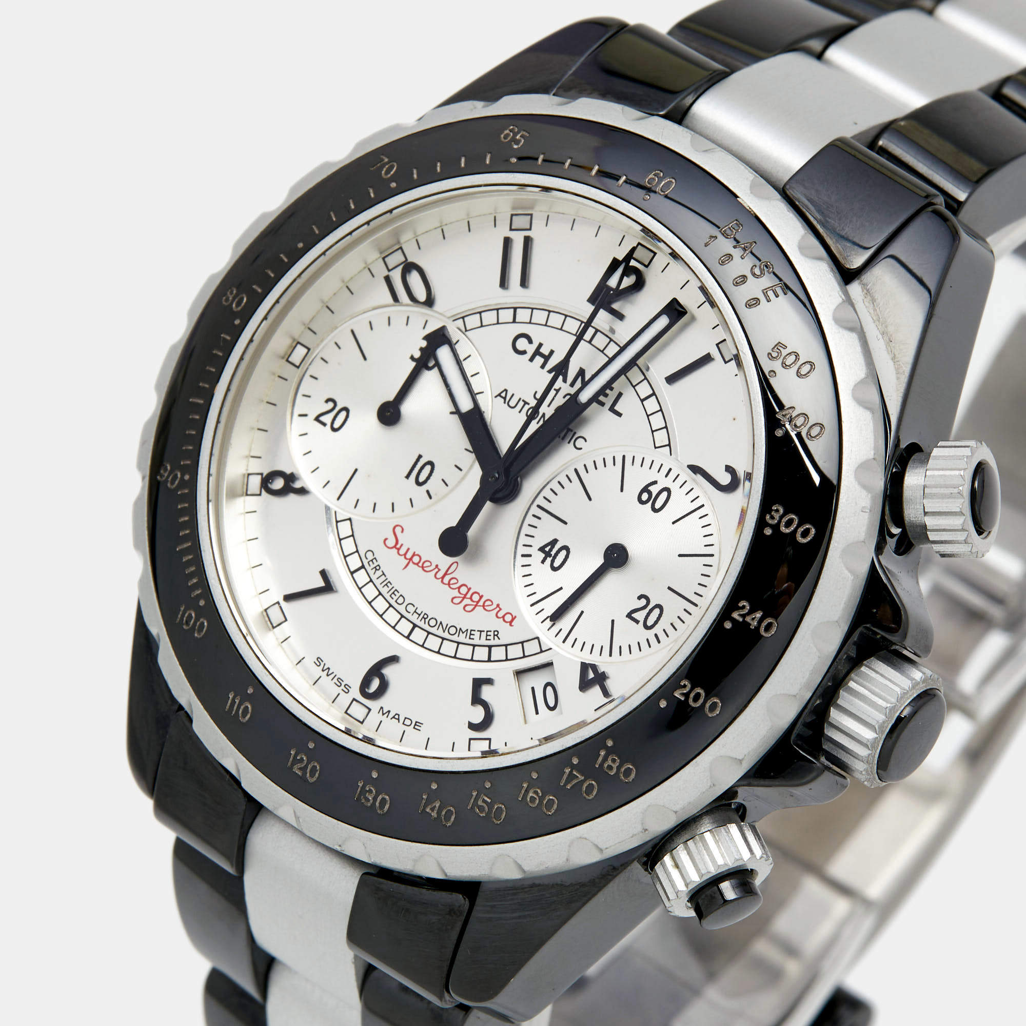 CHANEL CHANEL J12 Chronograph Bezel Diamond Wrist Watch H1706 Automatic  ceramic used H1706