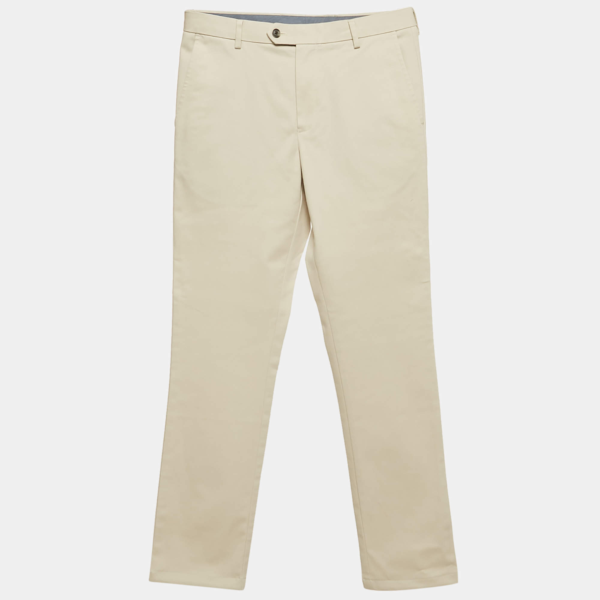 Charles Tyrwhitt Beige Gabardine Extra Slim Fit Trousers S