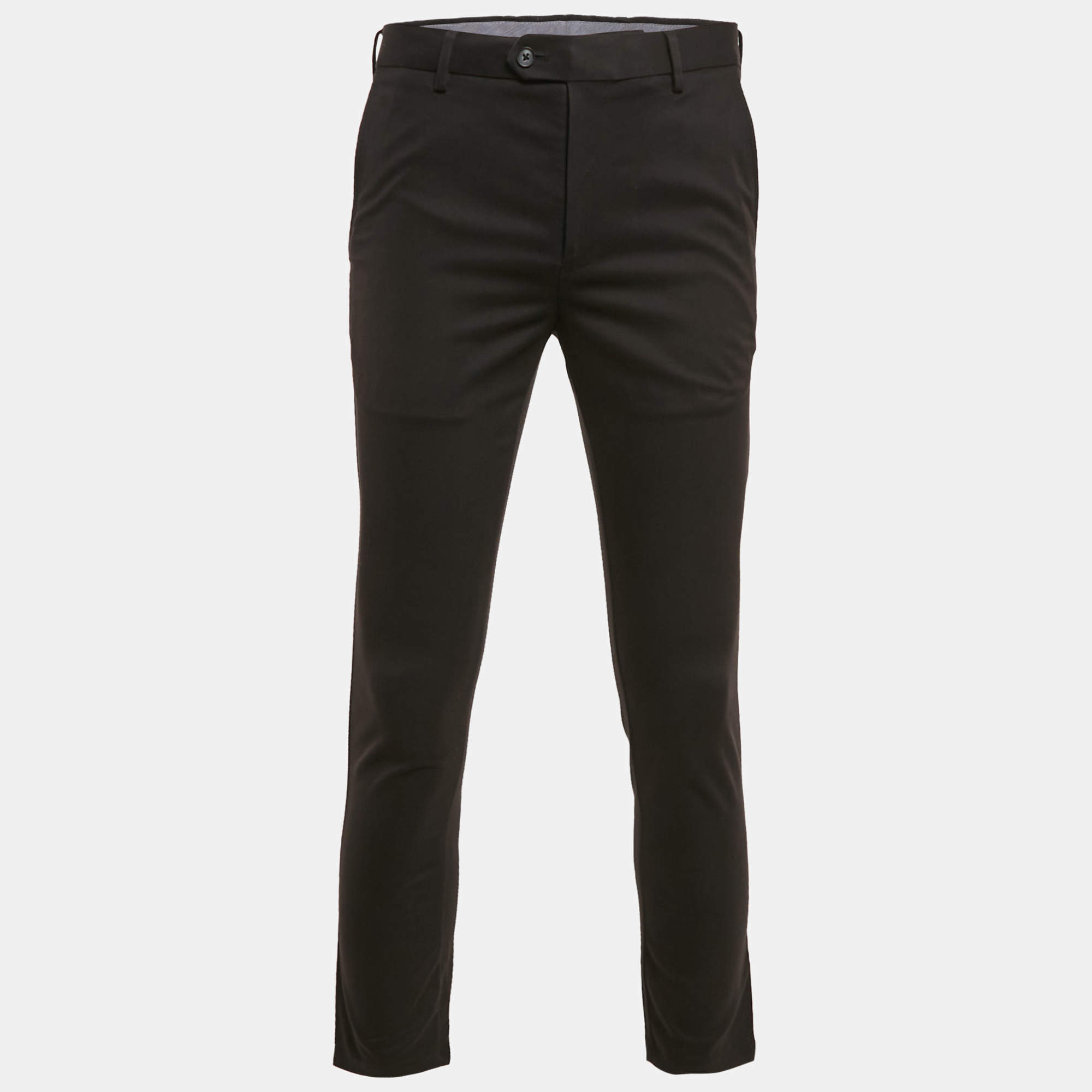 Charles Tyrwhitt Black Gabardine Extra Slim Fit Trousers S