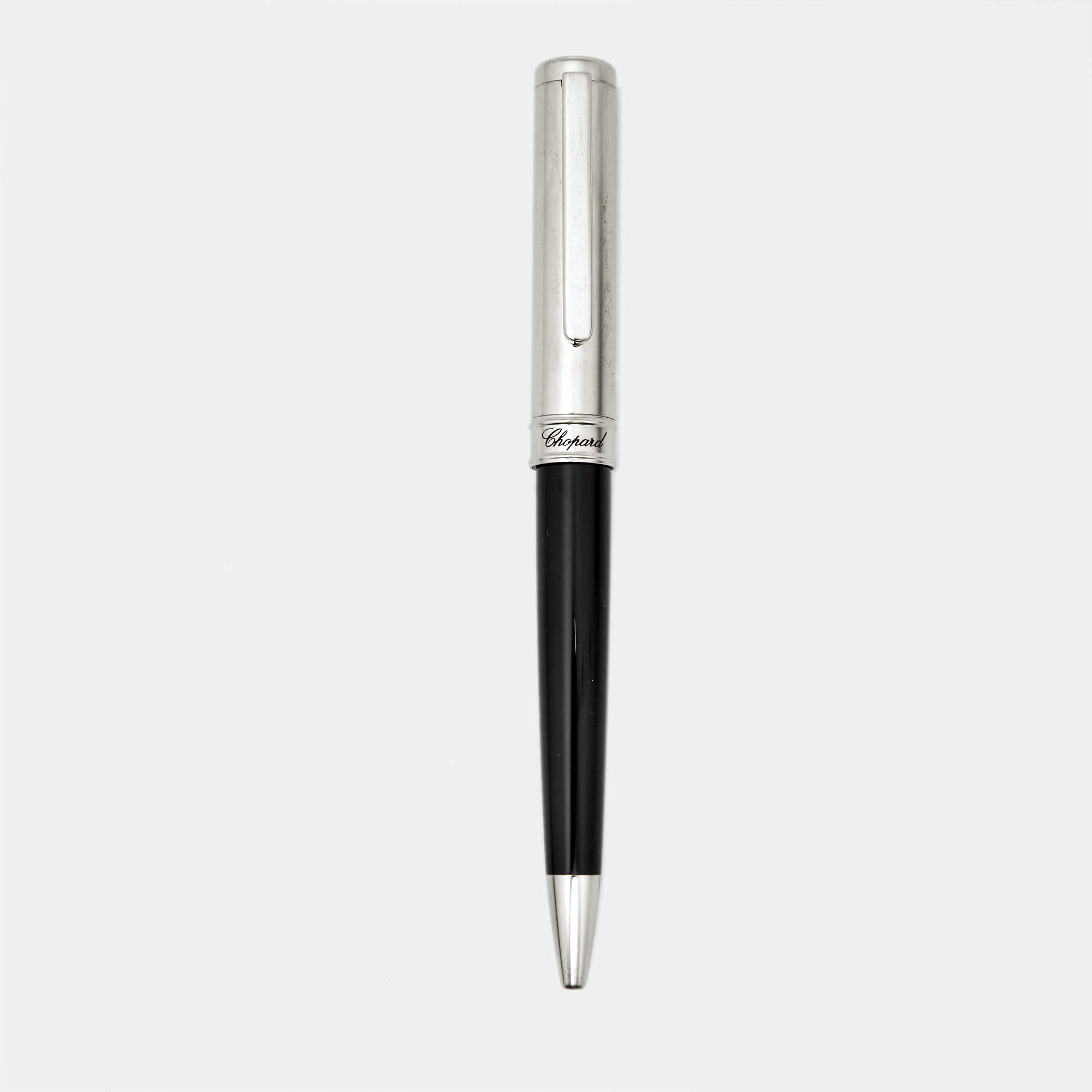 Pre Owned Chopard Resin Silver Tone Ballpoint Pen