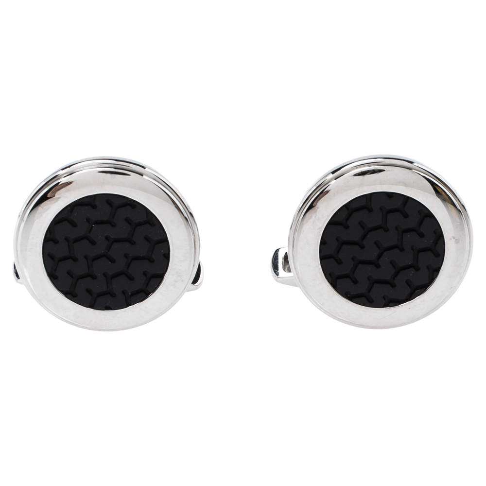 Chopard Silver Tone Classic Mille Miglia Racing Cufflinks