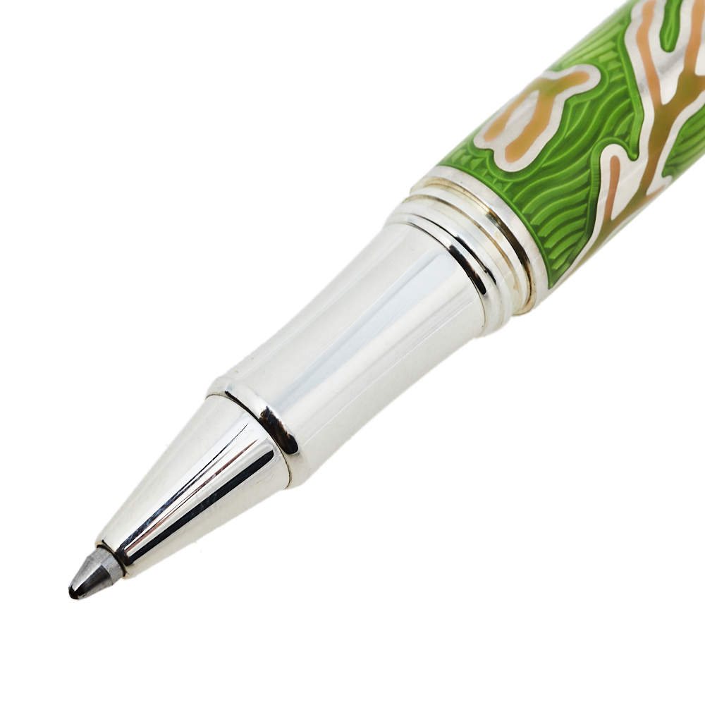 Chopard Green Pink Coral Sterling Silver Limited Edition Rollerball Pen