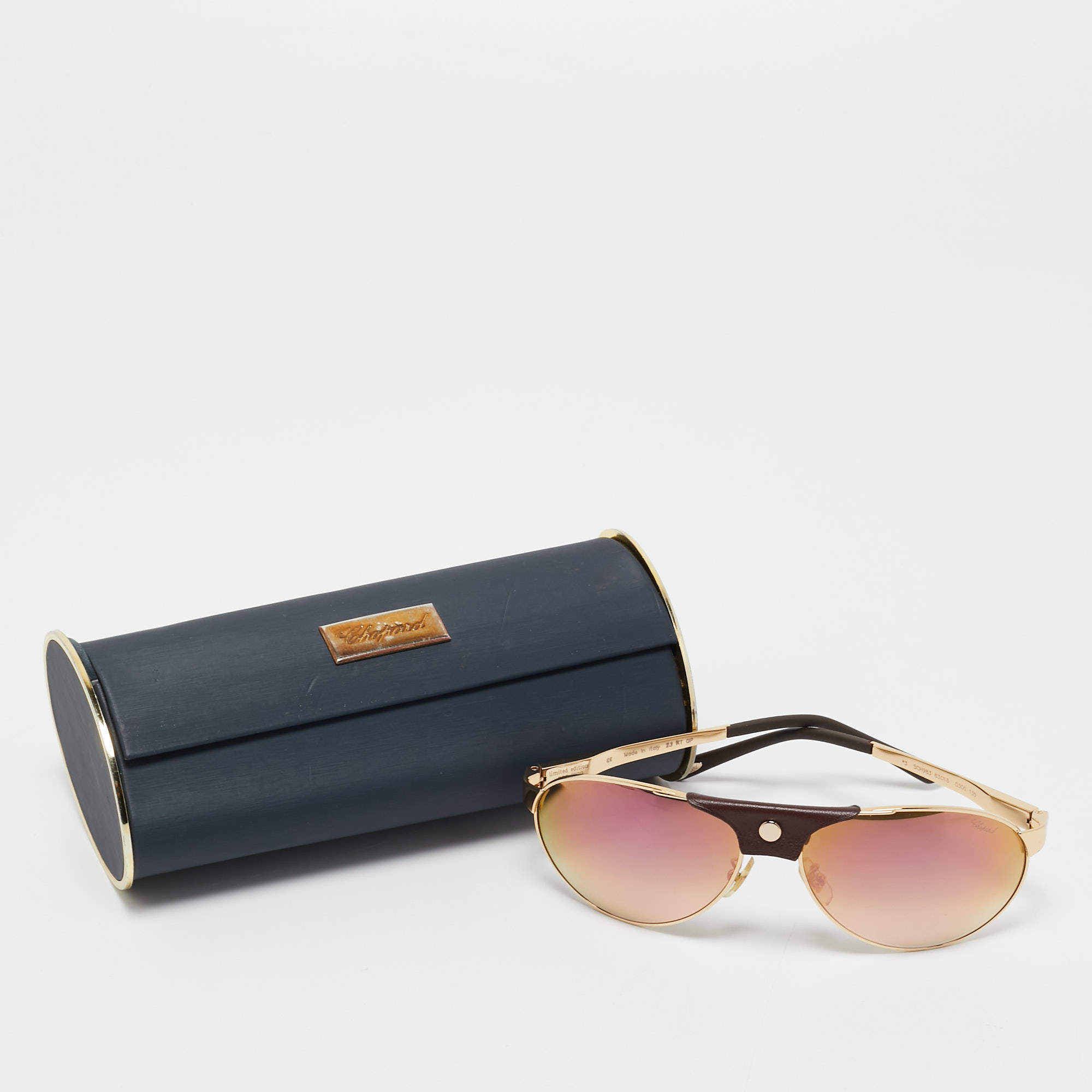 Aviator sunglasses Chopard Pink in Metal - 24880271