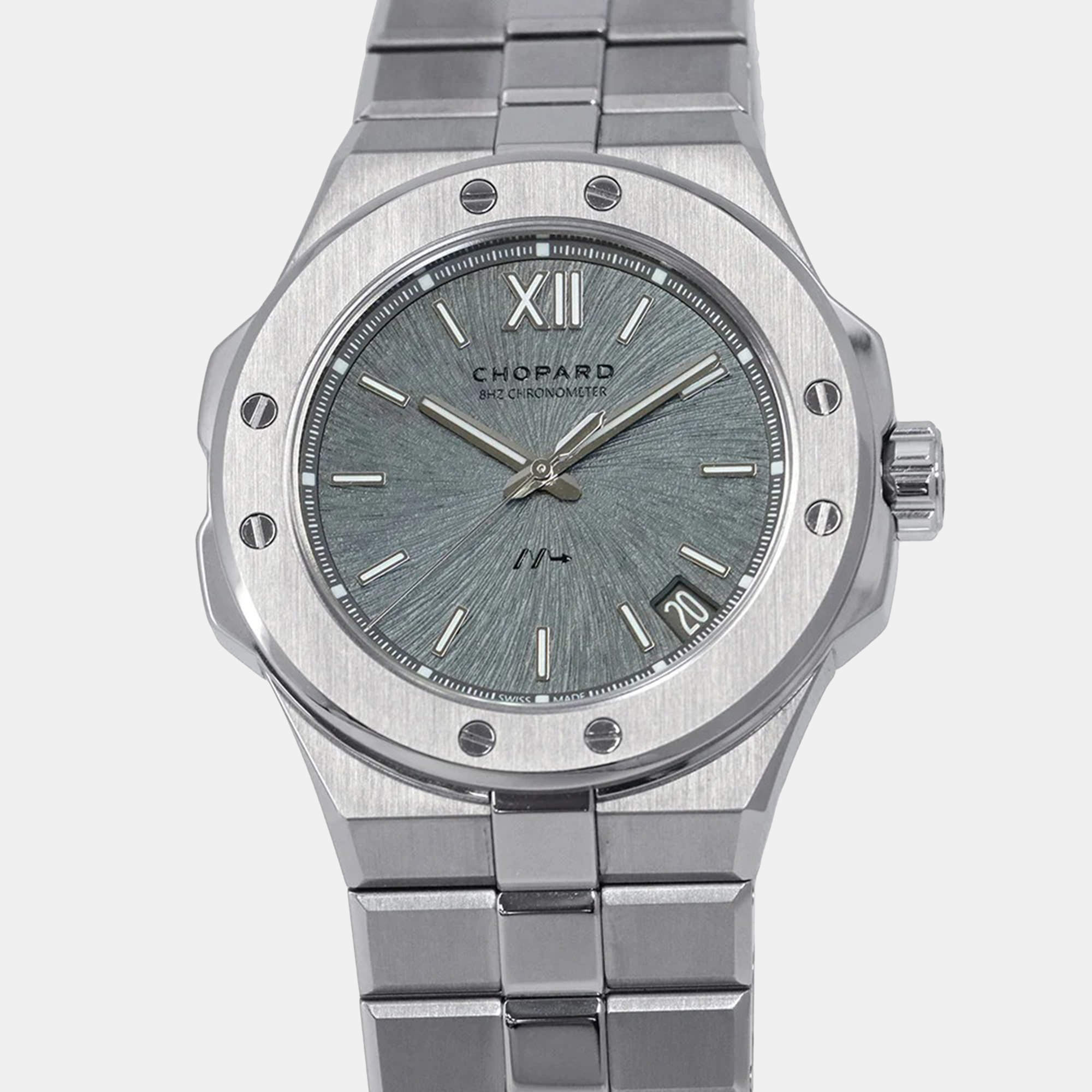 Pre Owned Chopard Alpine Eagle 298600-3005 Automatic Grey Titanium Men's Wristwatch 41 mm
