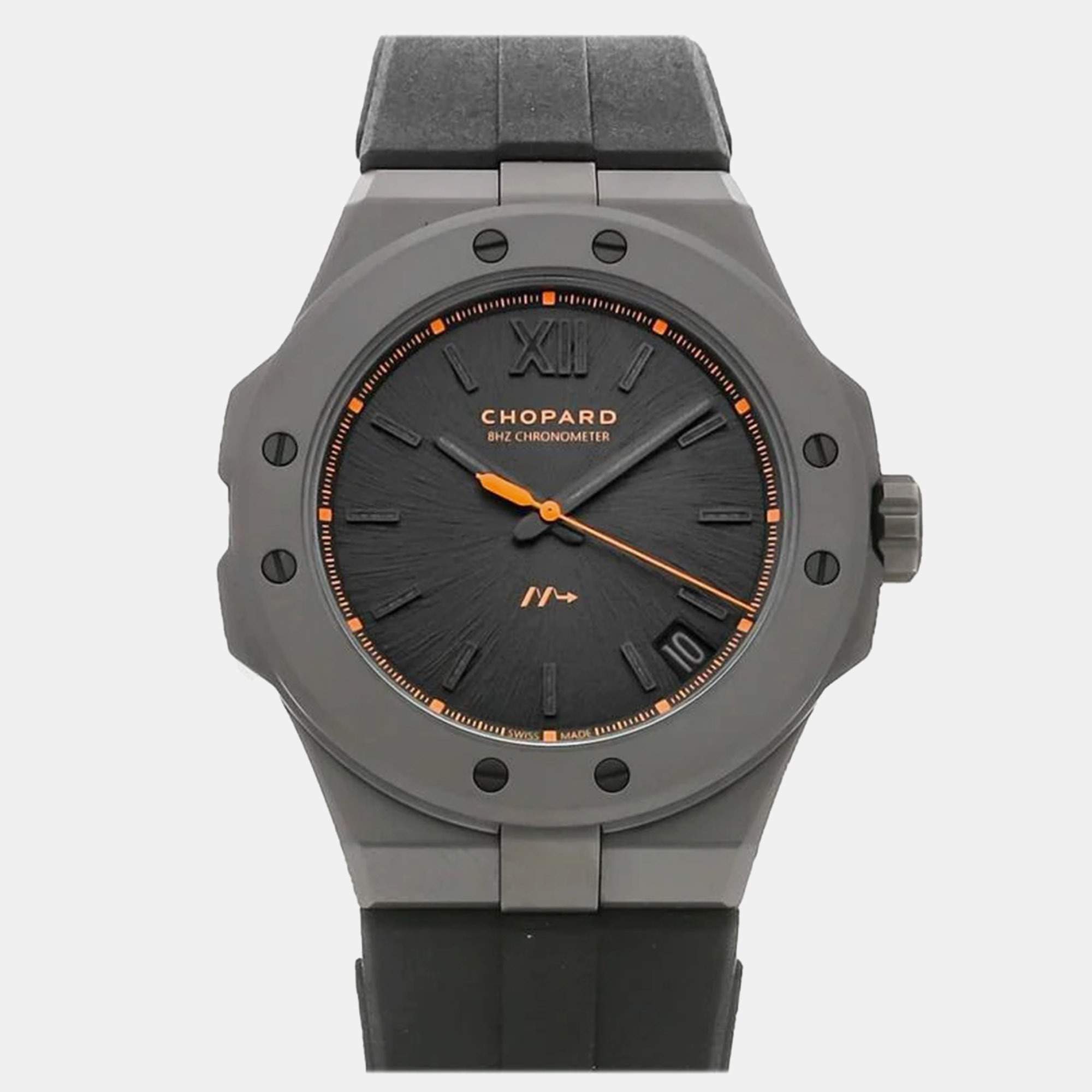 Pre Owned Chopard Alpine Eagle SL Cadence 8HF 298600-3028 Black Titanium Automatic Men's Watches 41mm