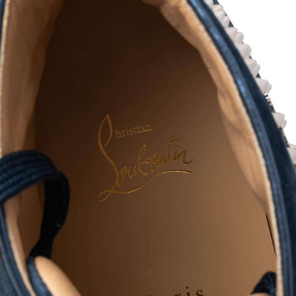 Louboutin Low Top Blue Gamuza - G5 - LuxuryShop GDL