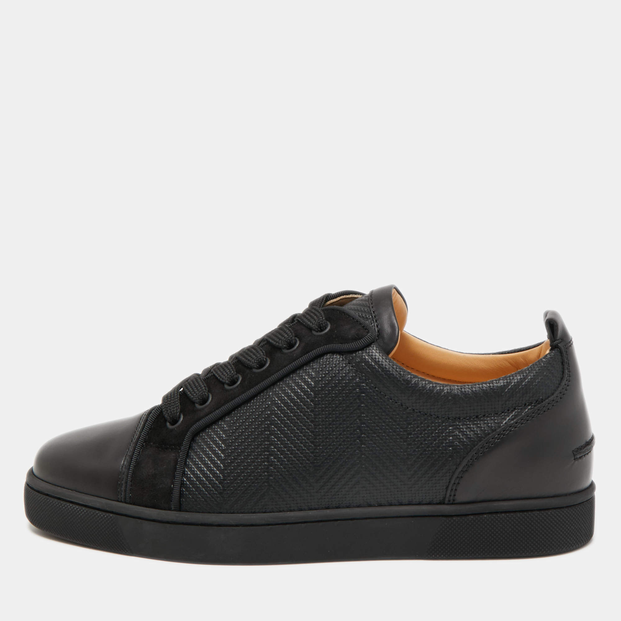Christian Louboutin Black Leather Junior Low Top Sneakers Size 40 Christian Louboutin |