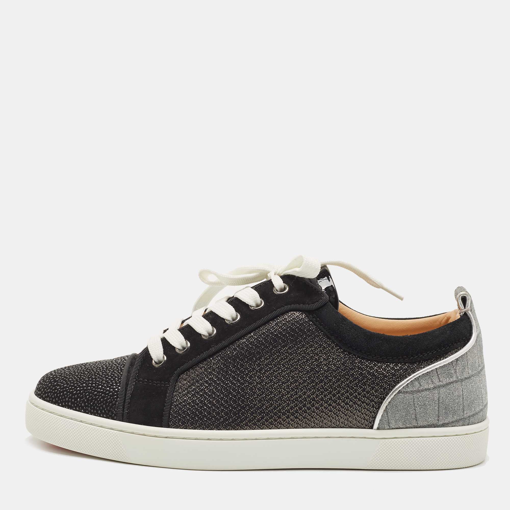 CHRISTIAN LOUBOUTIN LOUIS JUNIOR SPIKE SHOES - GREY – SGN CLOTHING
