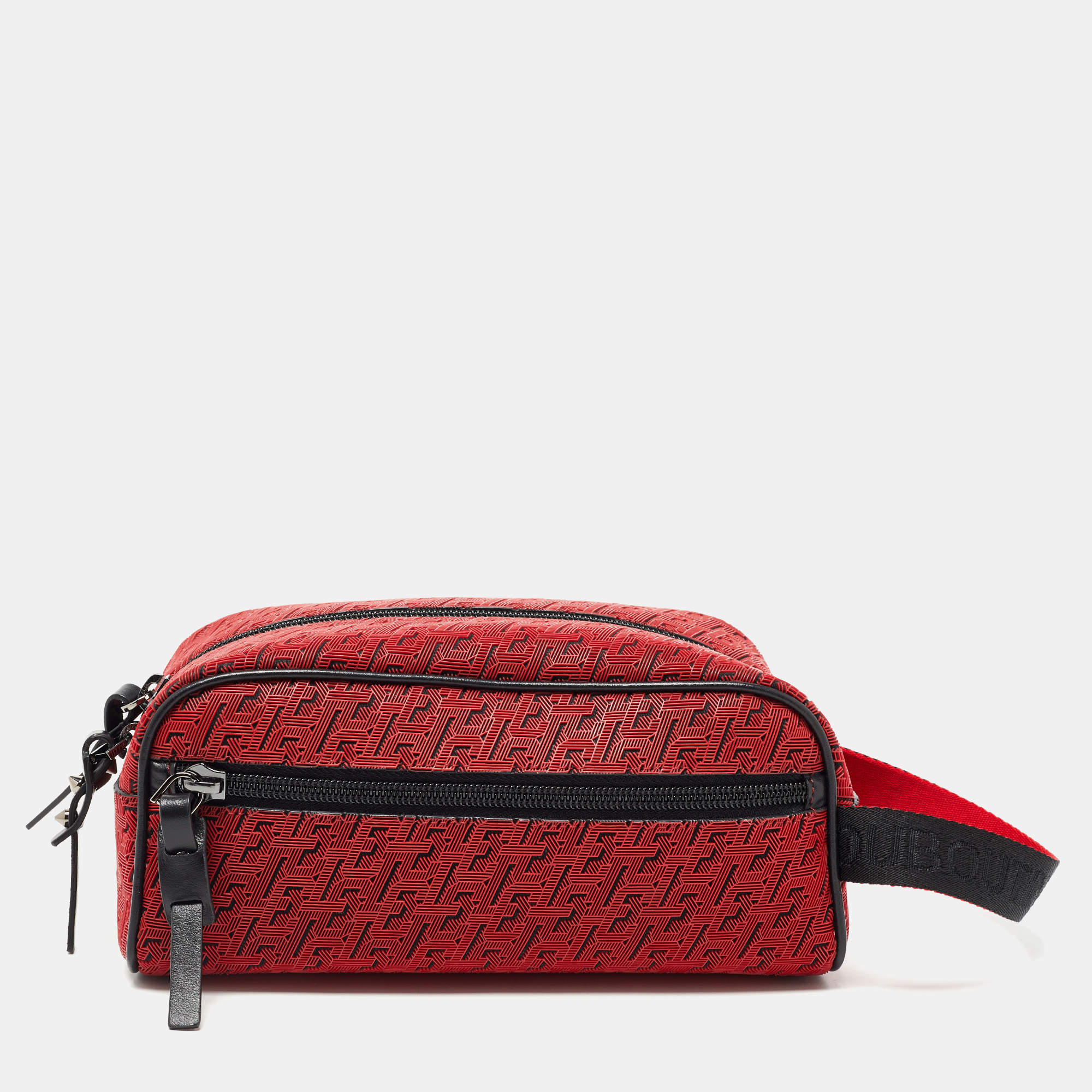 Christian Louboutin Red Rubber Blaster Toilerty Pouch