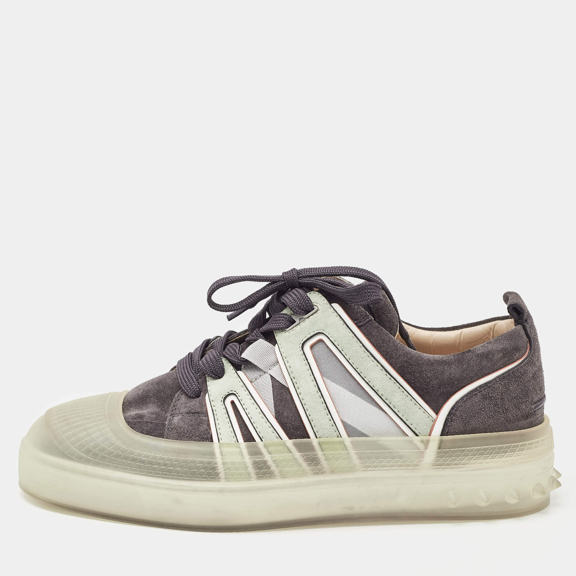 Christian Louboutin Multicolor Suede and Rubber Vida Viva  Sneakers Size 43