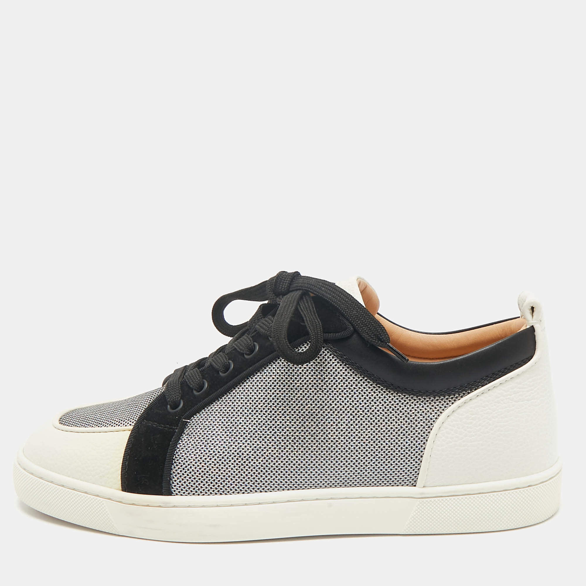 Christian Louboutin Multicolor Canvas and Leather Rantulow Sneakers Size 43