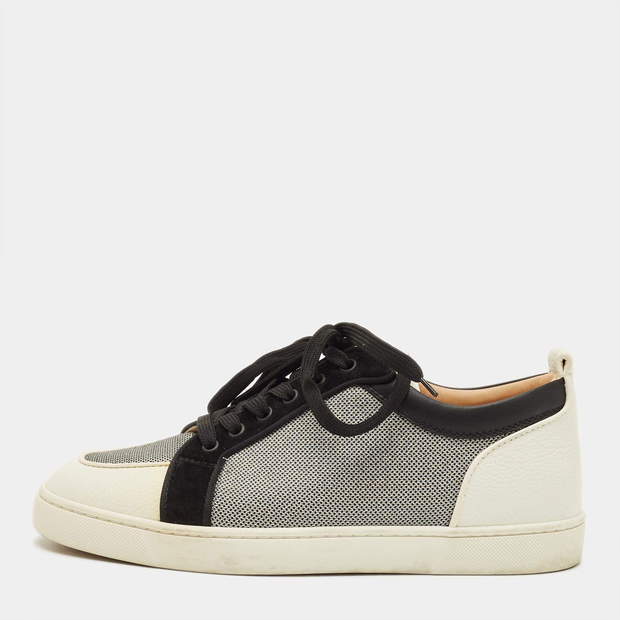 مملوكة مسبقًا Christian Louboutin Rantulow Size 43 Multicolor Leather and Lurex Fabric Low Top Sneakers