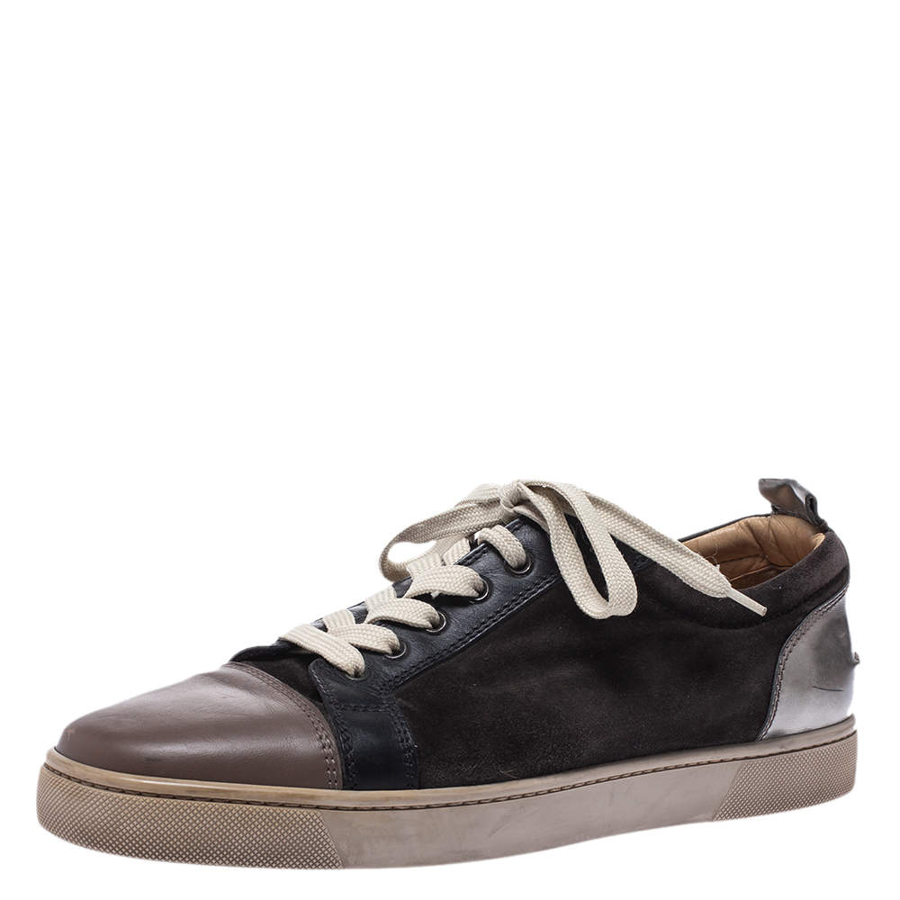 Christian Louboutin Multicolor Leather And Suede Rantulow Sneakers Size 43