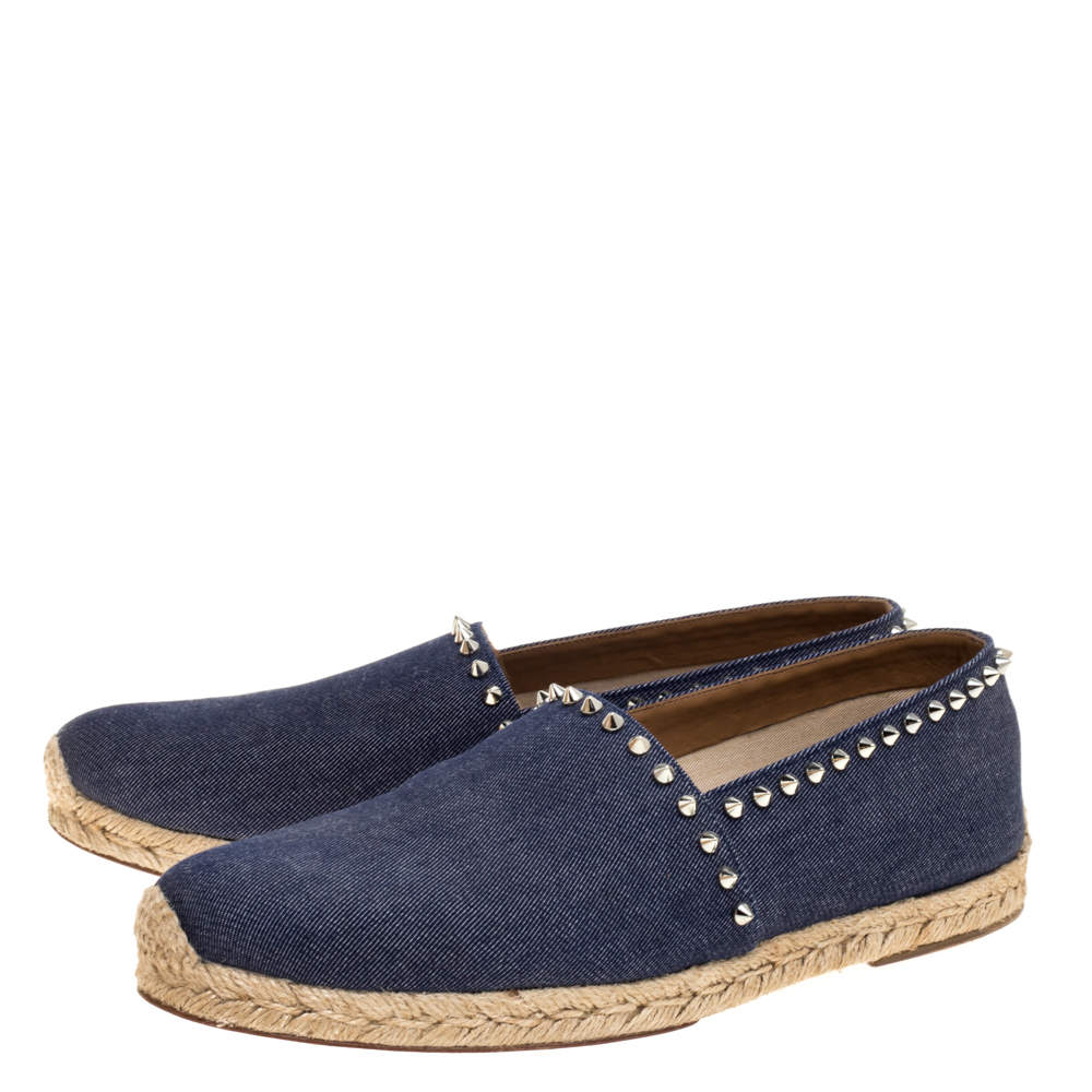 Christian Louboutin Blue Denim Melides Casa Spikes Espadrilles