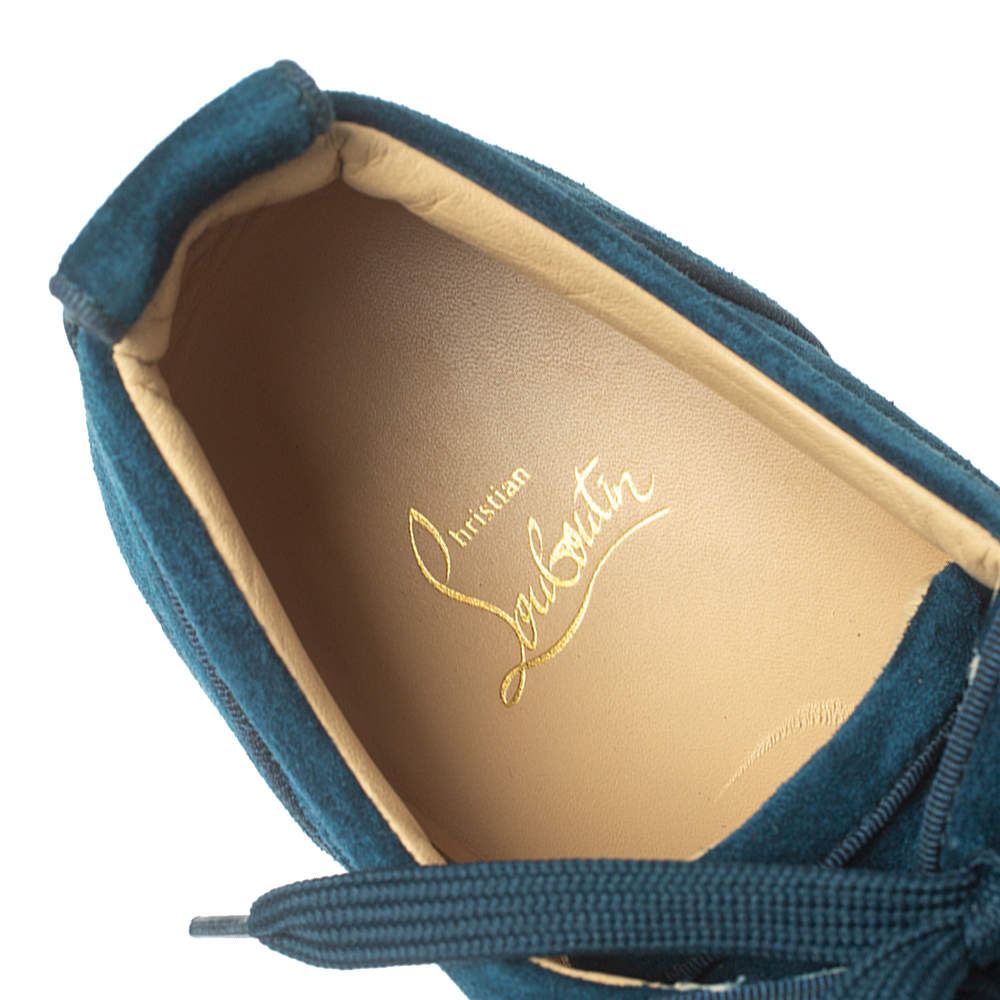 Louboutin Low Top Blue Gamuza - G5 - LuxuryShop GDL