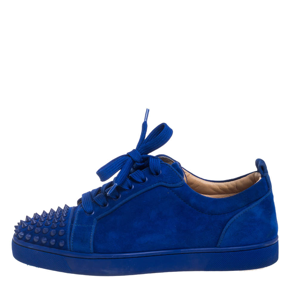 Christian Louboutin Louis Junior Spikes Orlato Suede Sneakers