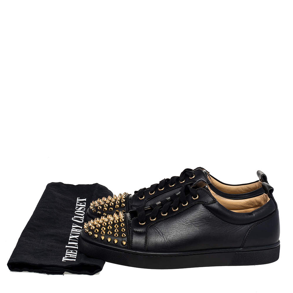 Louis junior spike leather high trainers Christian Louboutin Black size 44  EU in Leather - 23990154