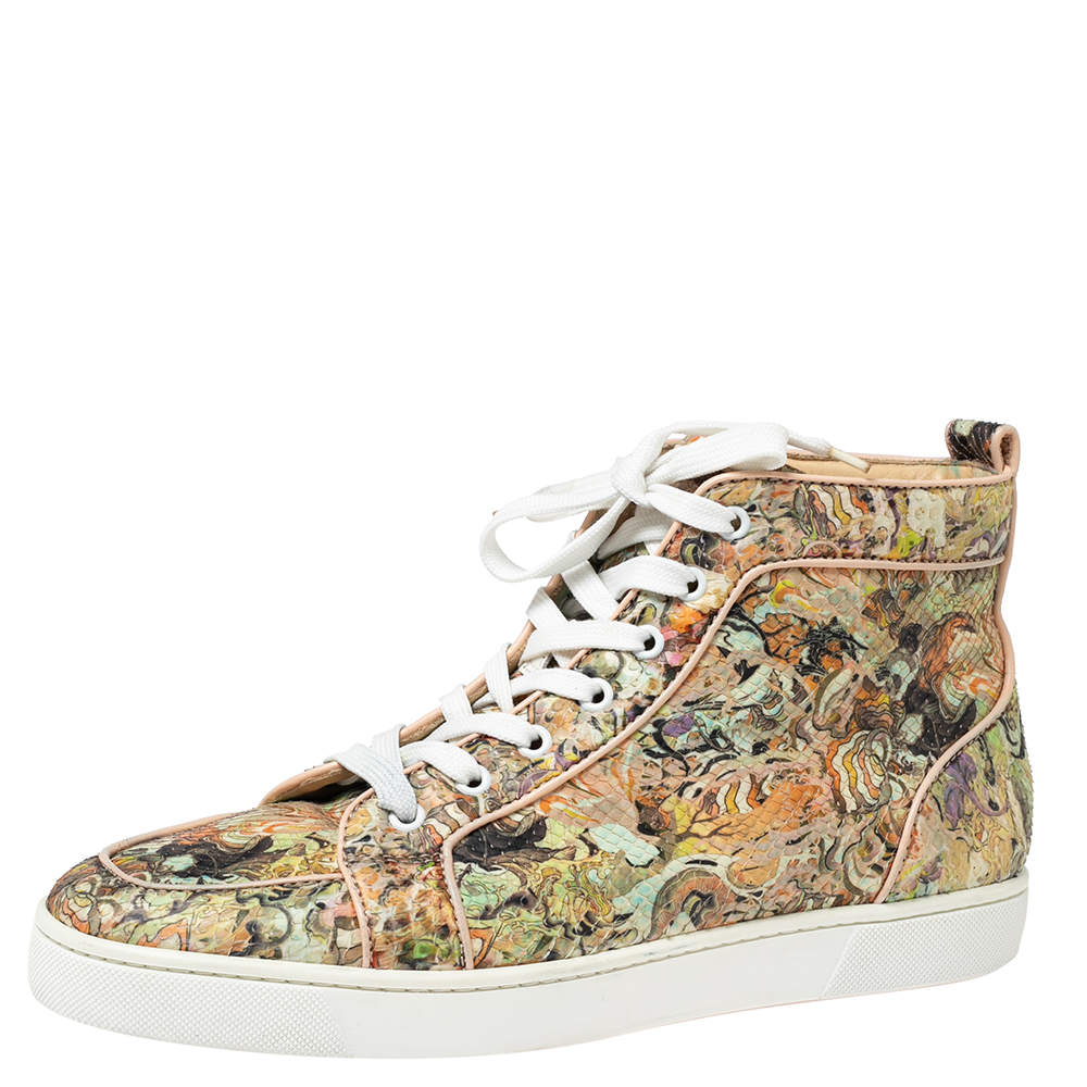 Christian Louboutin Rantus Flat Python Leather High Top Mens