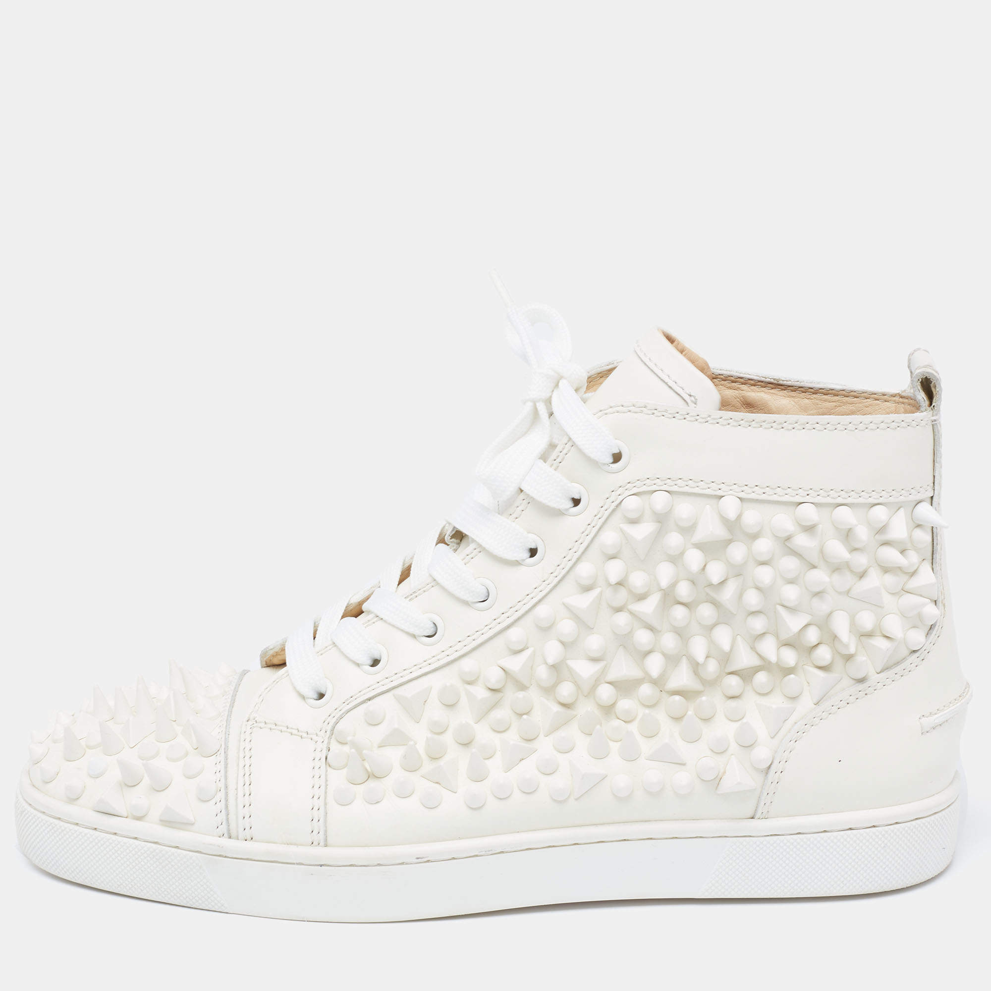 White louis vuitton shoes hotsell with spikes