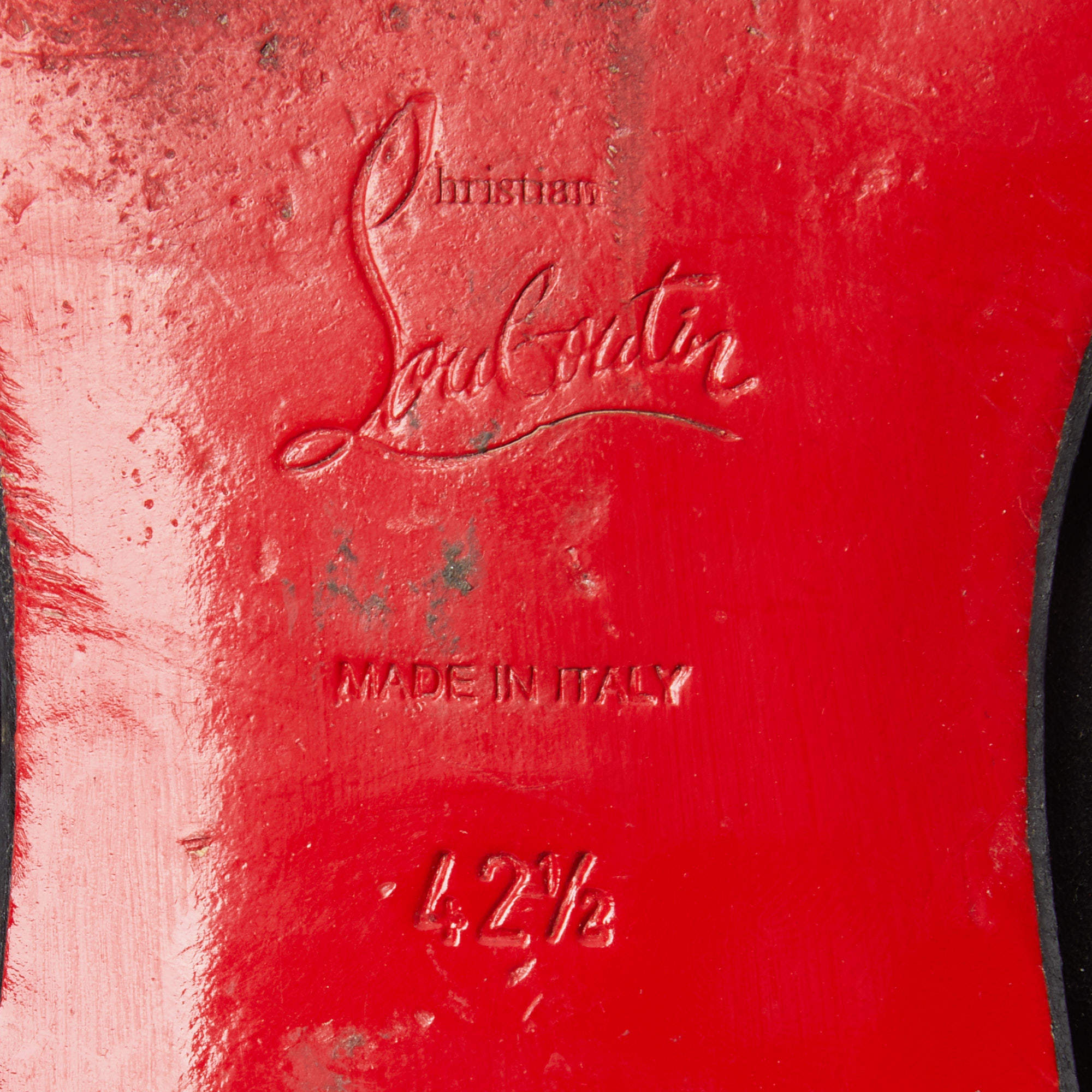 Christian Louboutin Black Patent Leather Ascot Boy Loafers Size 42.5  Christian Louboutin