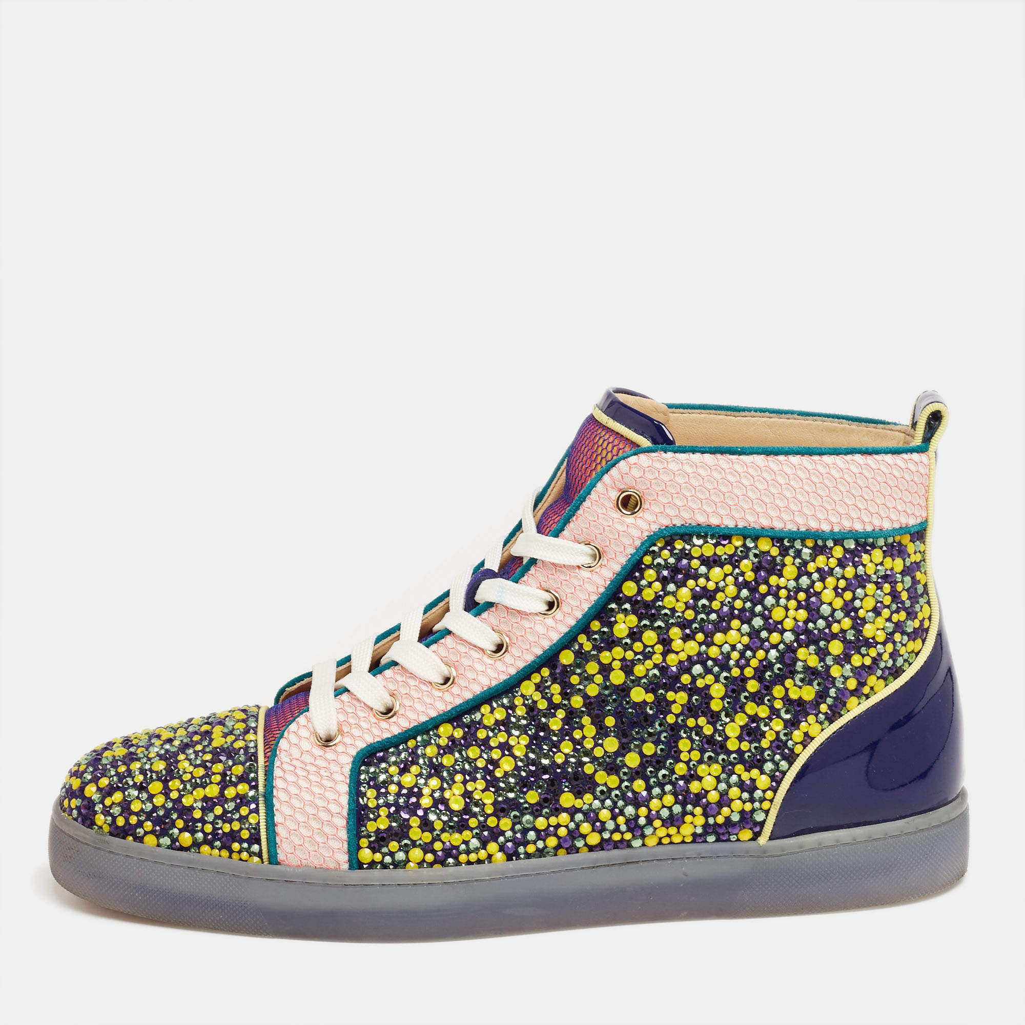 Christian Louboutin Louis Orlato Multicolor Patent Leather On Foot 