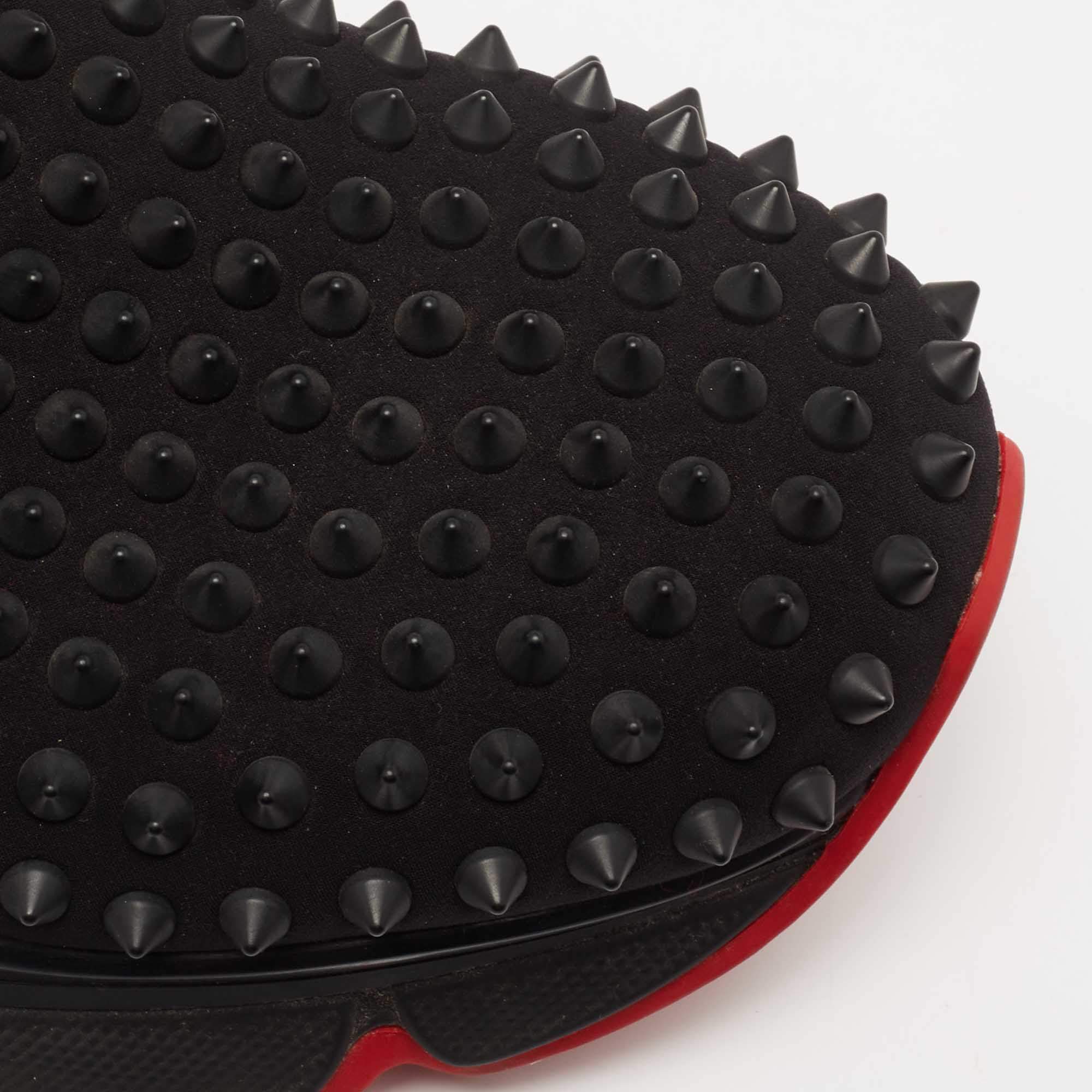 Christian Louboutin Black Stretch Fabric Spike Sock Slip On Platform  Sneakers Size 40.5 Christian Louboutin | The Luxury Closet