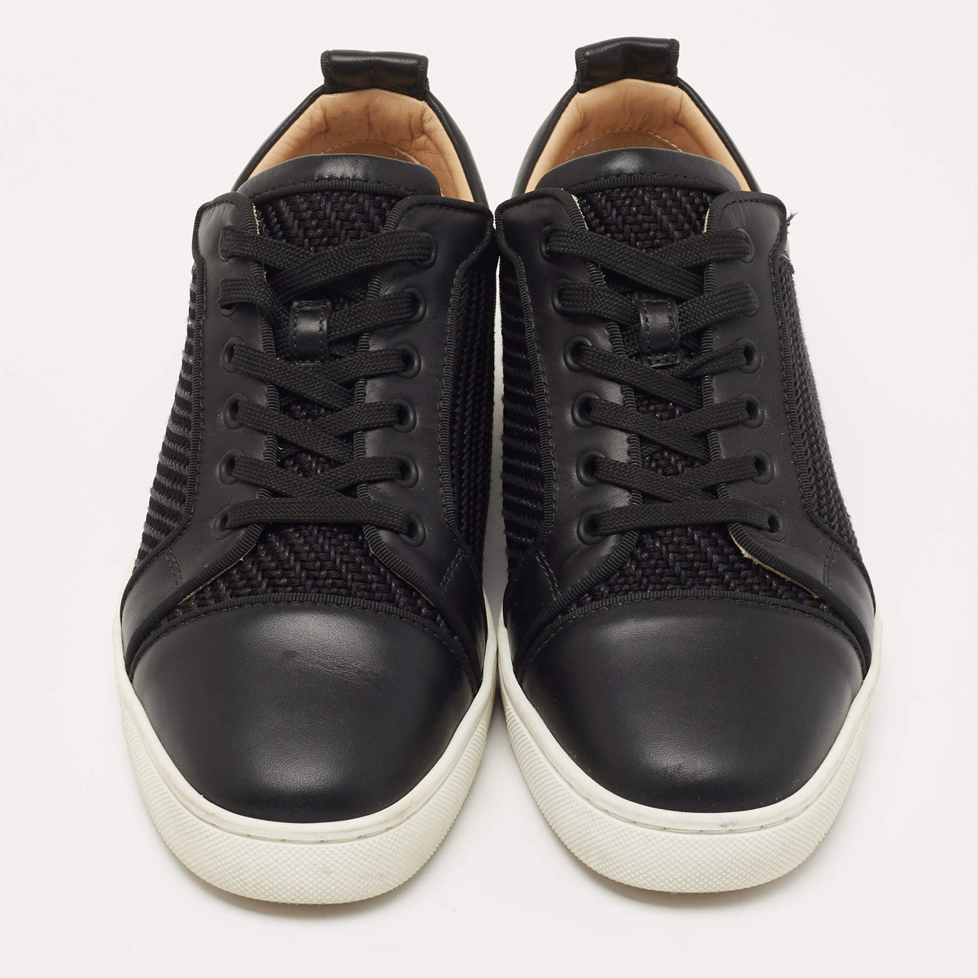 Leather low trainers Christian Louboutin Black size 44 EU in Leather -  34053098