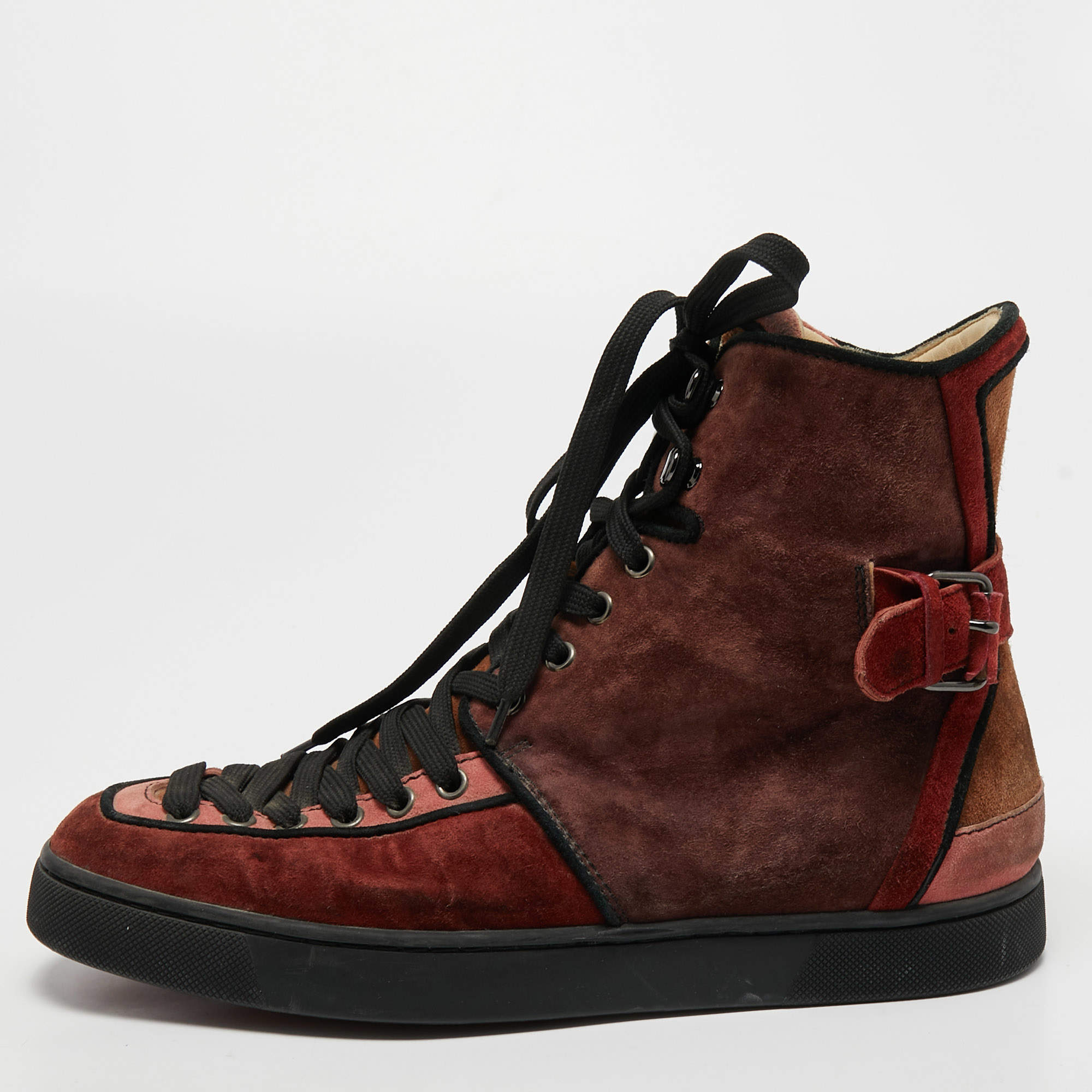 Christian Louboutin High Top Flats Suede Men Sneakers