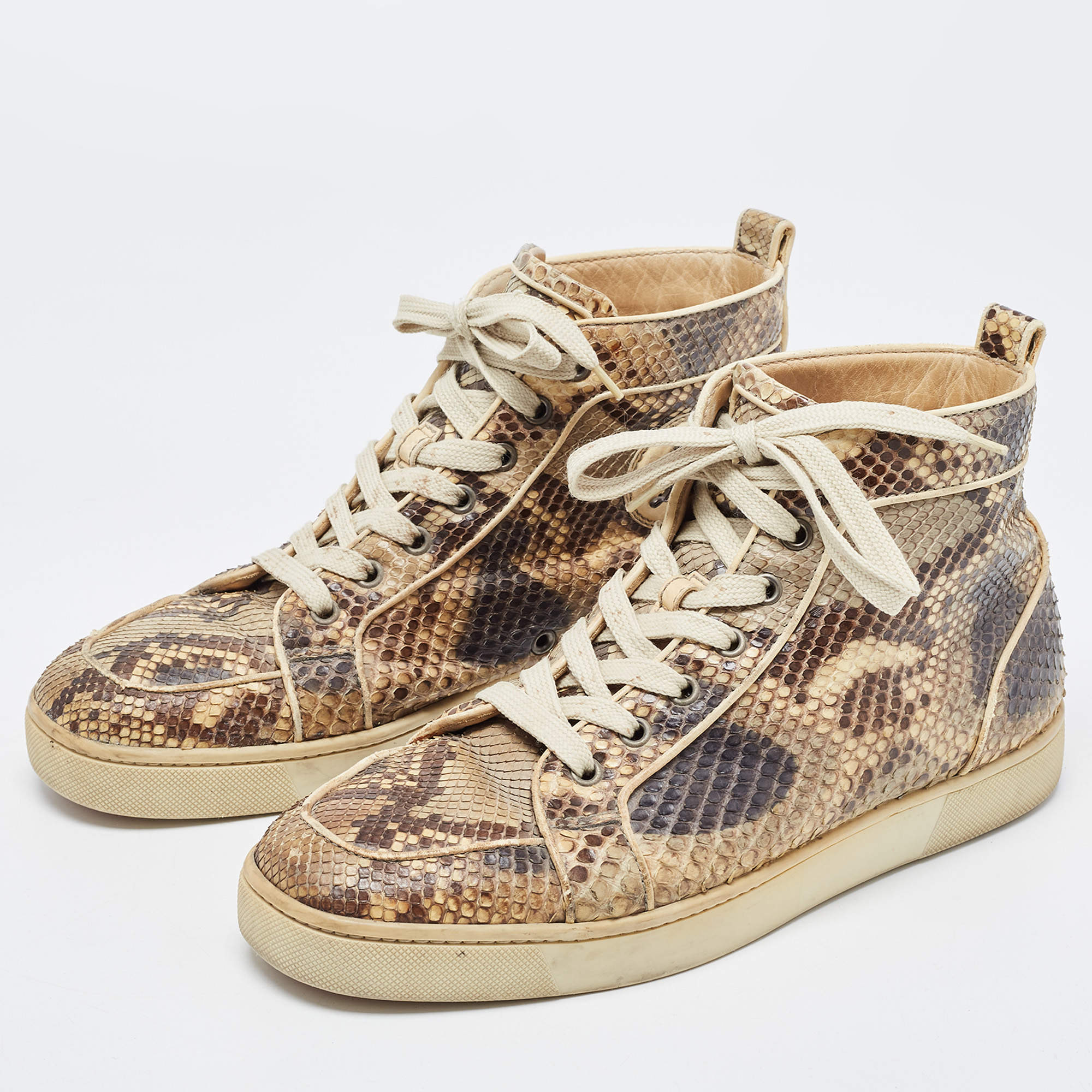 Christian Louboutin python men sneaker trainers shoes, Luxury, Sneakers &  Footwear on Carousell