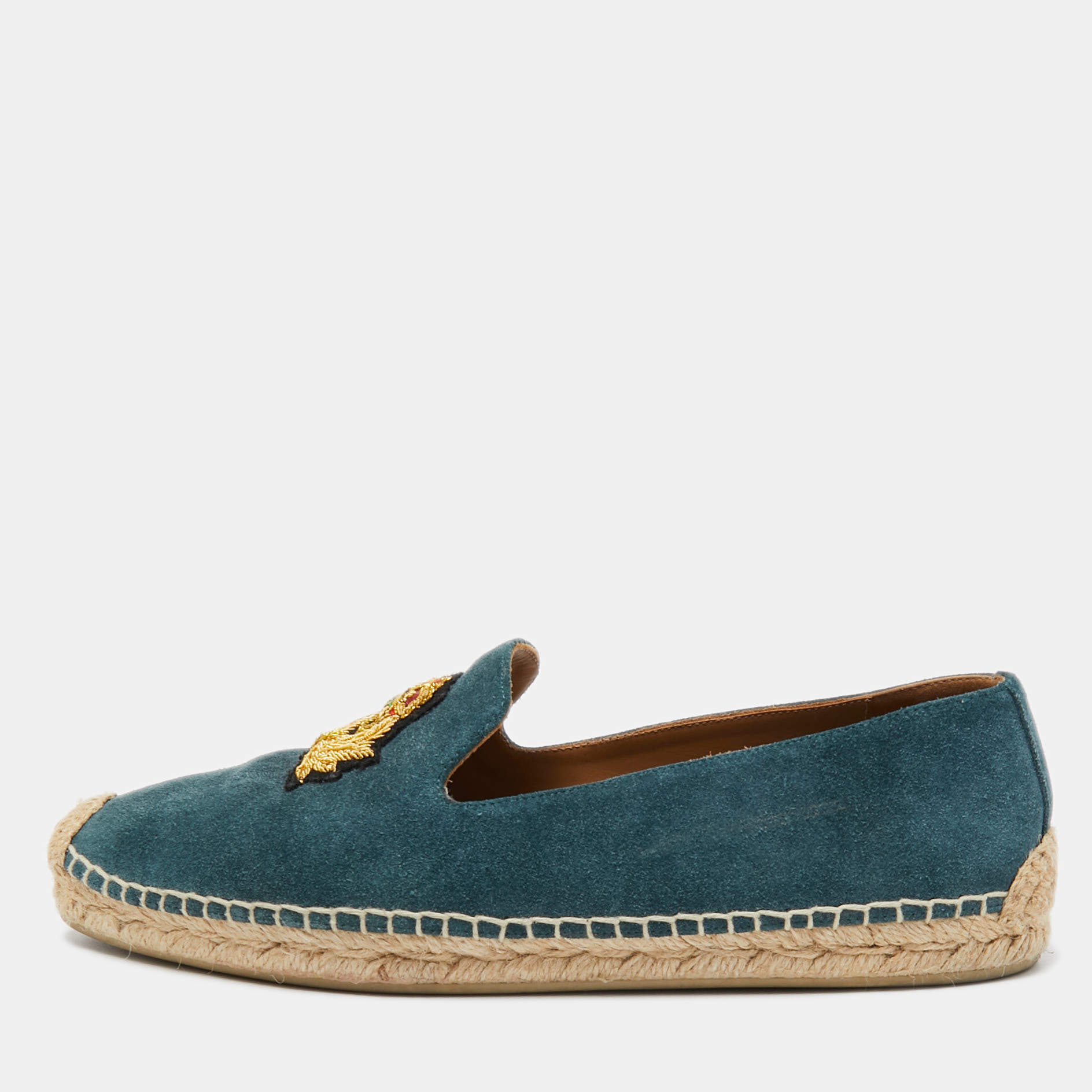 Christian Louboutin Blue Suede Orlato Espadrilles Size 40  
