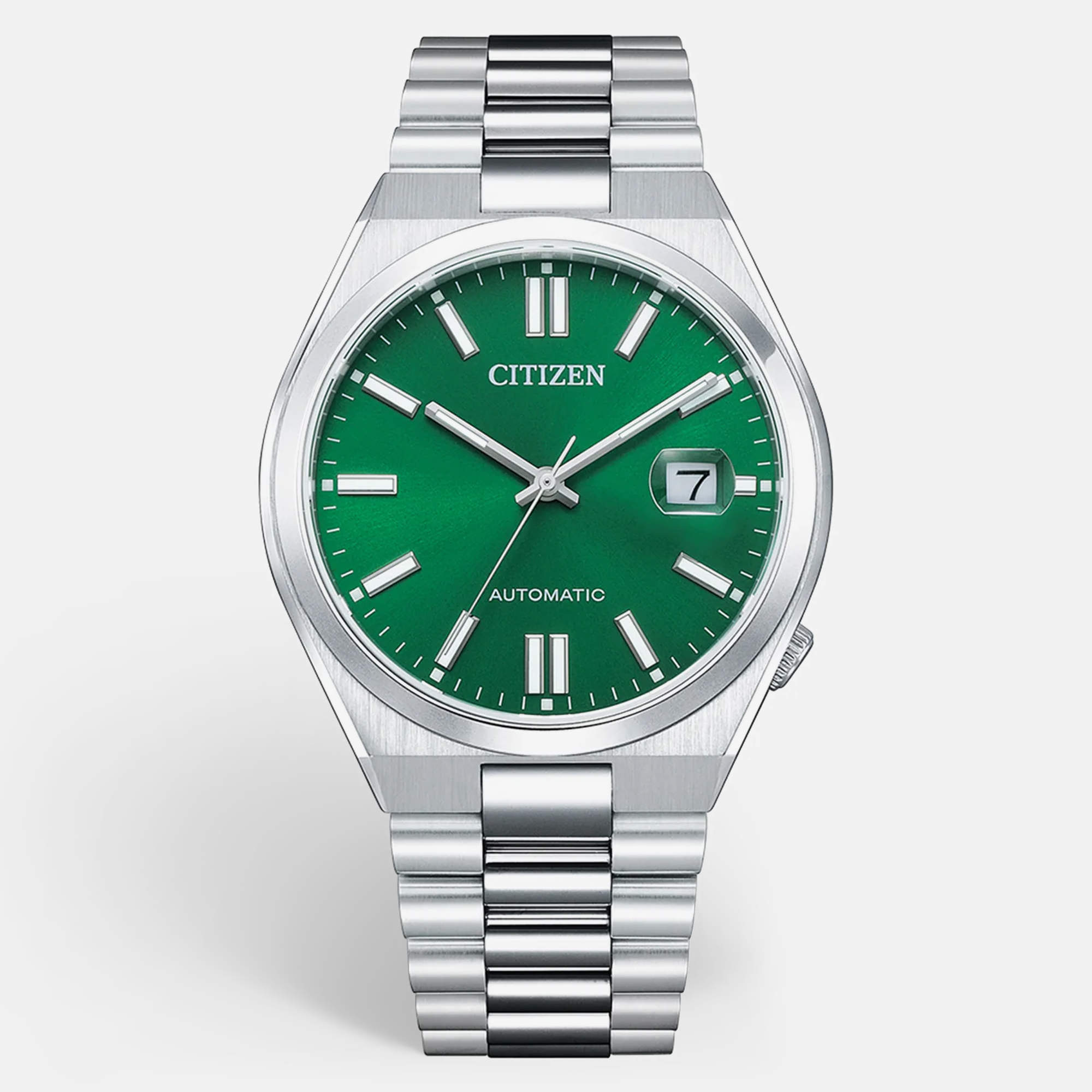 Pre Owned Citizen Tsuyosa NJ0150-81X Green Dial Stainless Steel Men's Wristwatch 40 mm