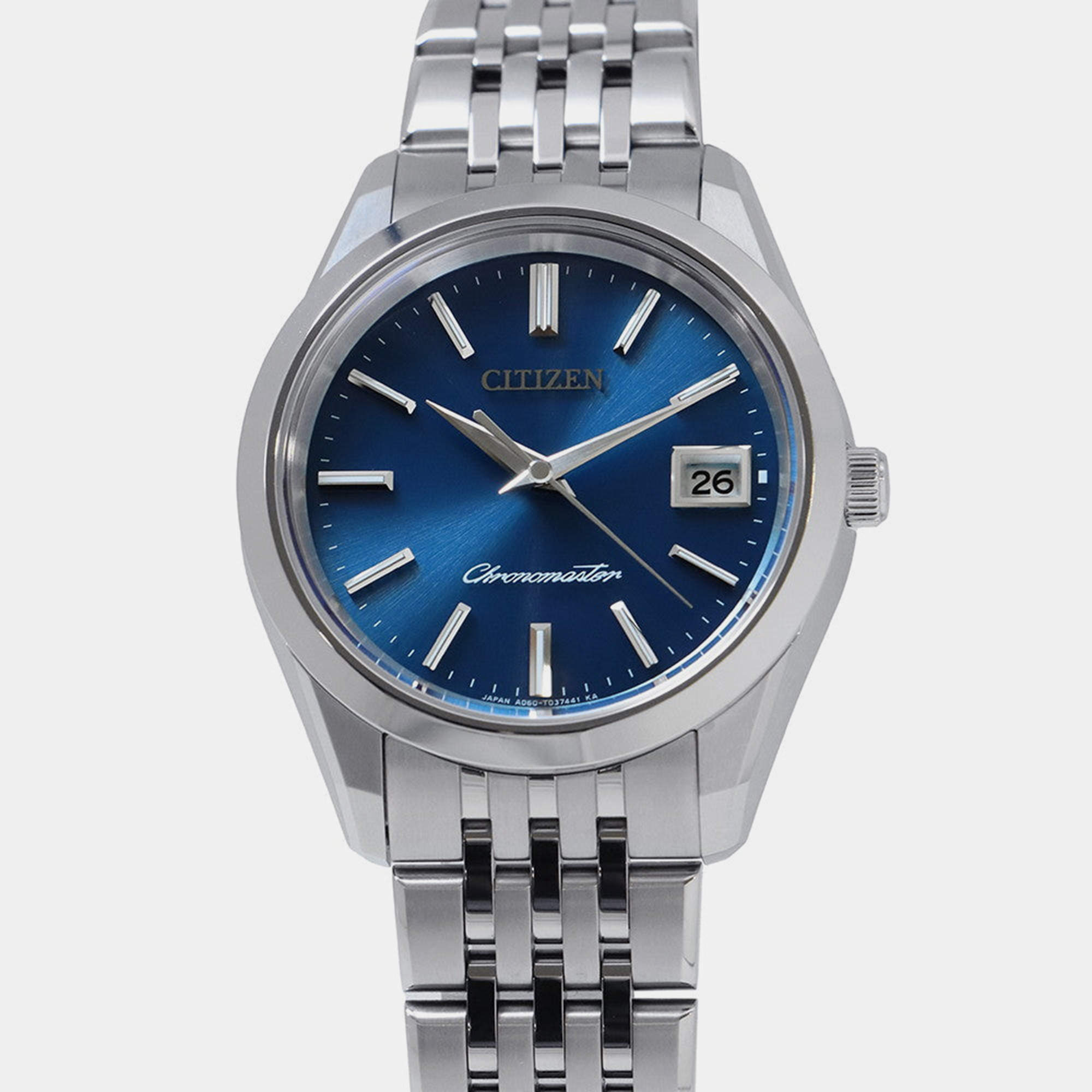 Pre Owned Citizen Eco-Drive A060-T024874 Automatic Blue Titanium Men's Wristwatch 38 mm