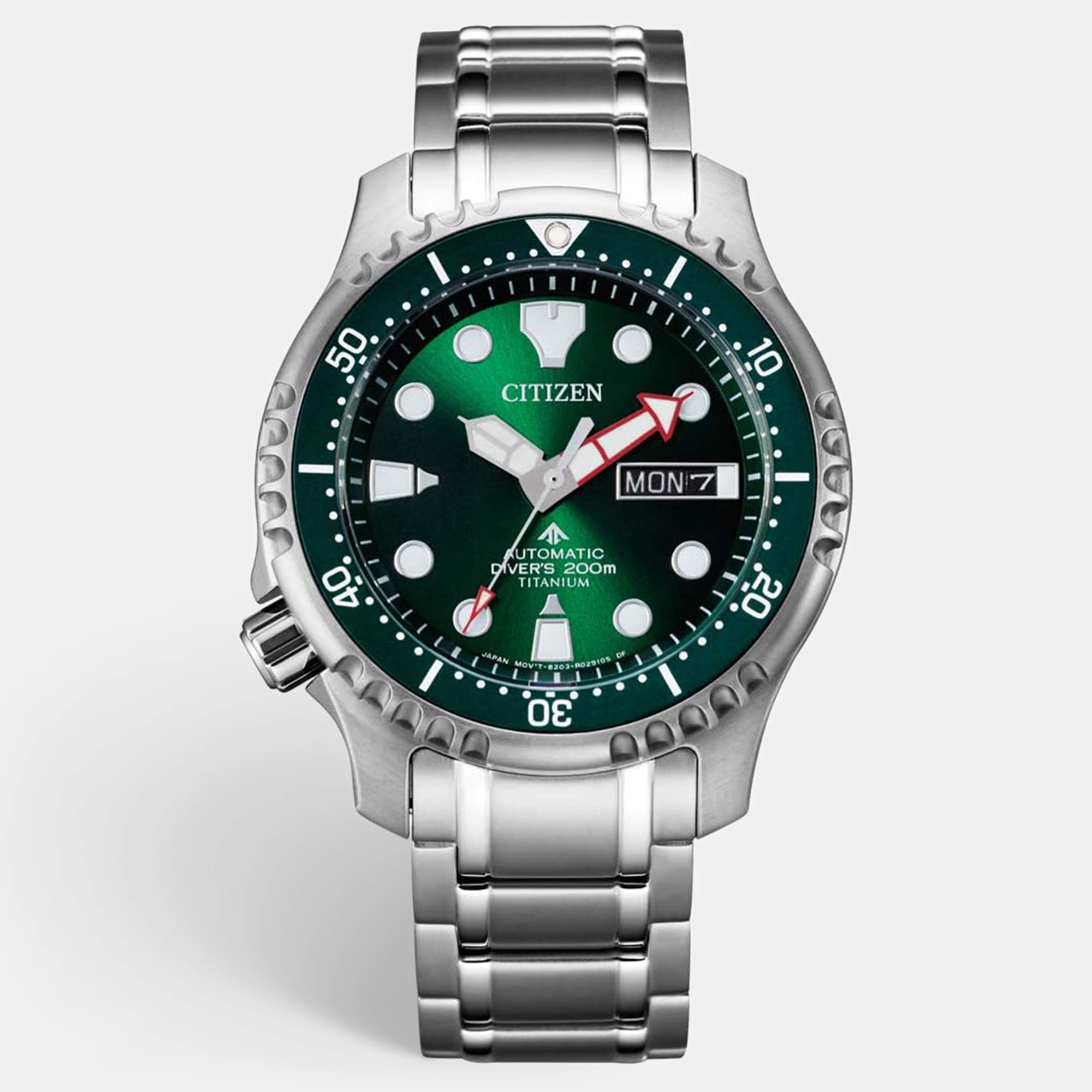 Pre Owned Citizen Promaster NY0100-50X Green Dial Titanium Men's Wristwatch 42 mm