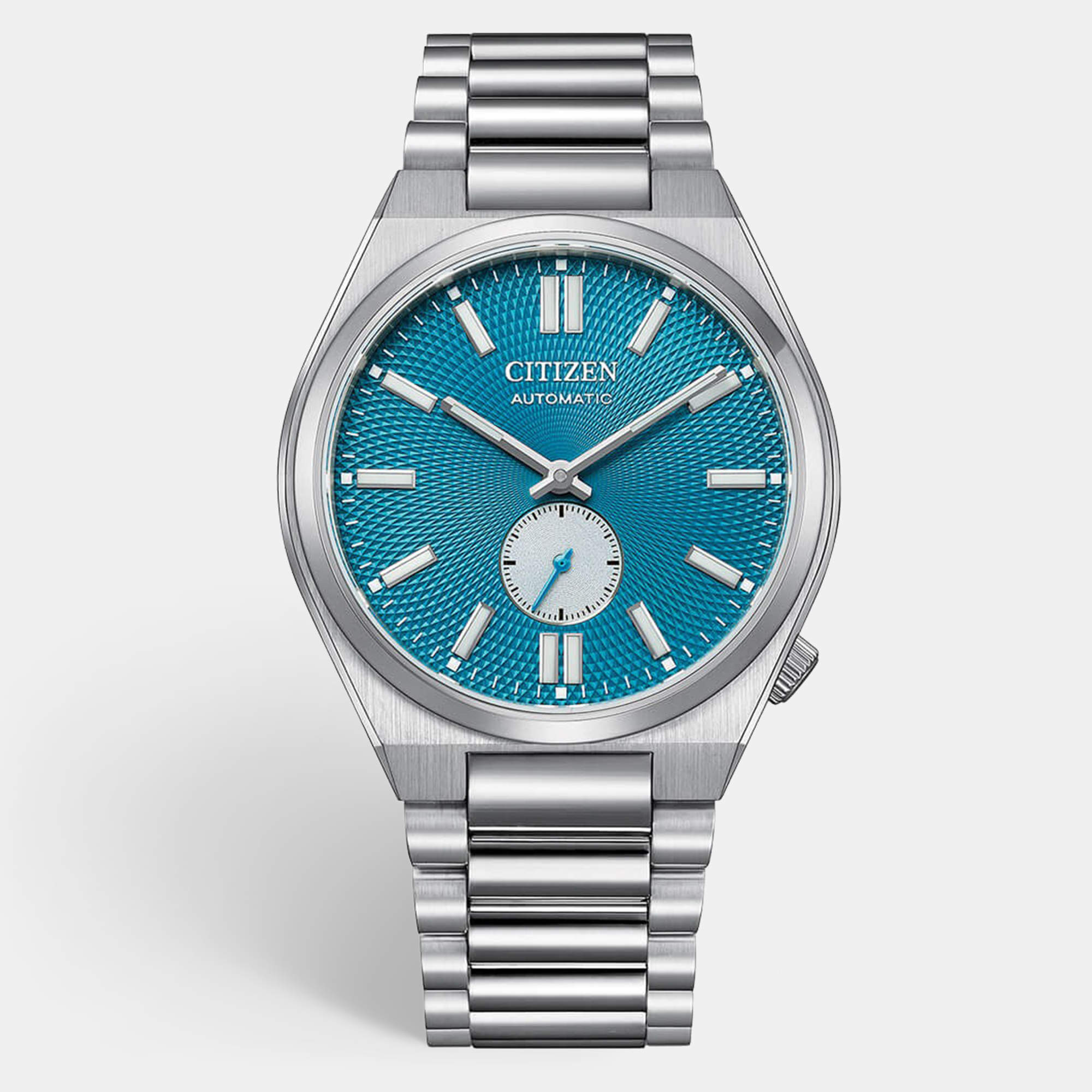Pre Owned Citizen Tsuyosa 60 Small Second NK5010-51L Blue Dial Stainless Steel Men's Wristwatch 40 mm