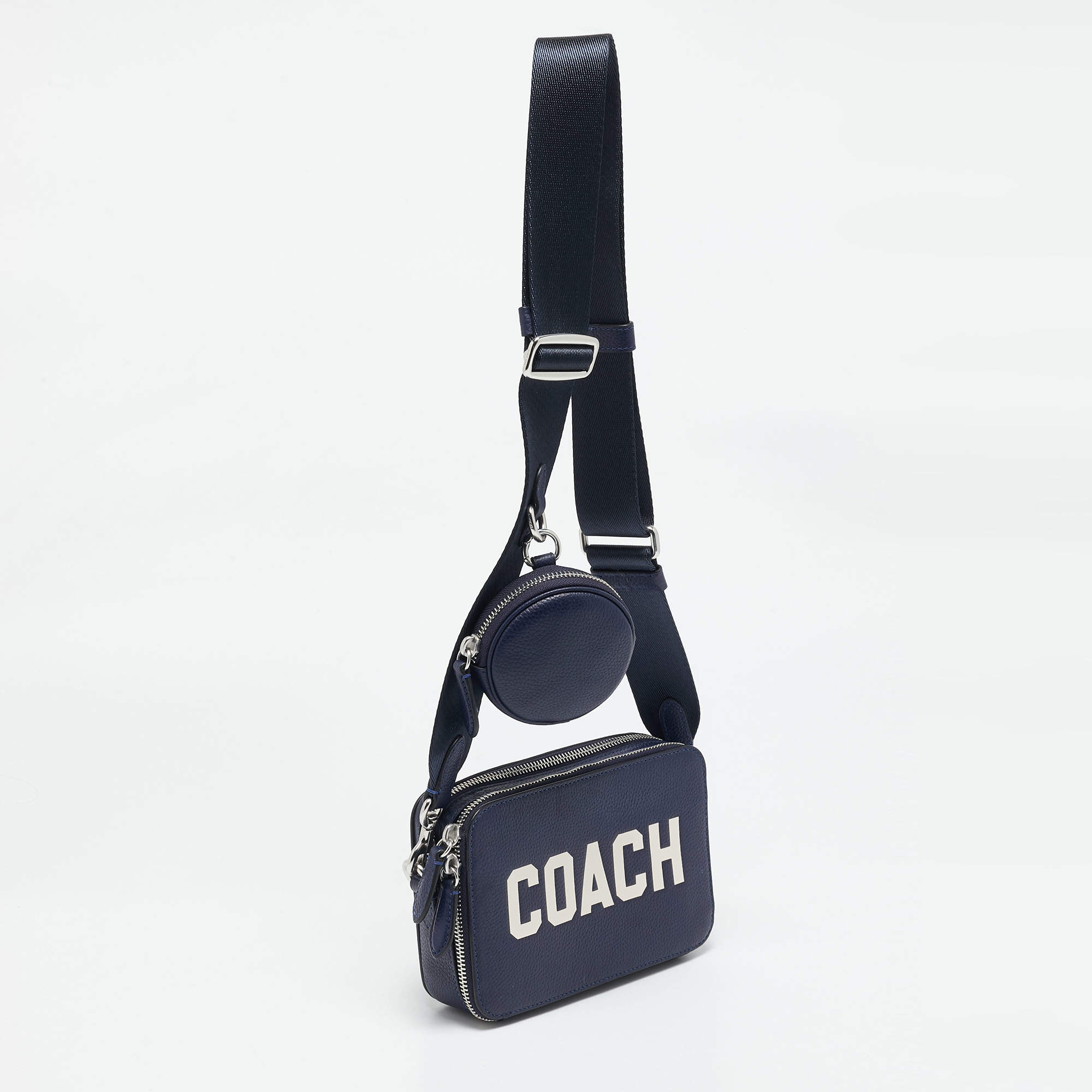 Coach Blue Leather Charter Camera Crossbody Bag