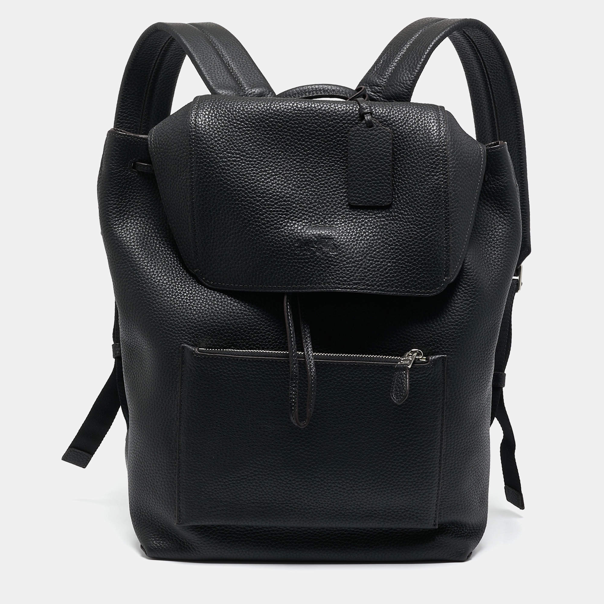 Coach Black Leather Manhattan Backpack