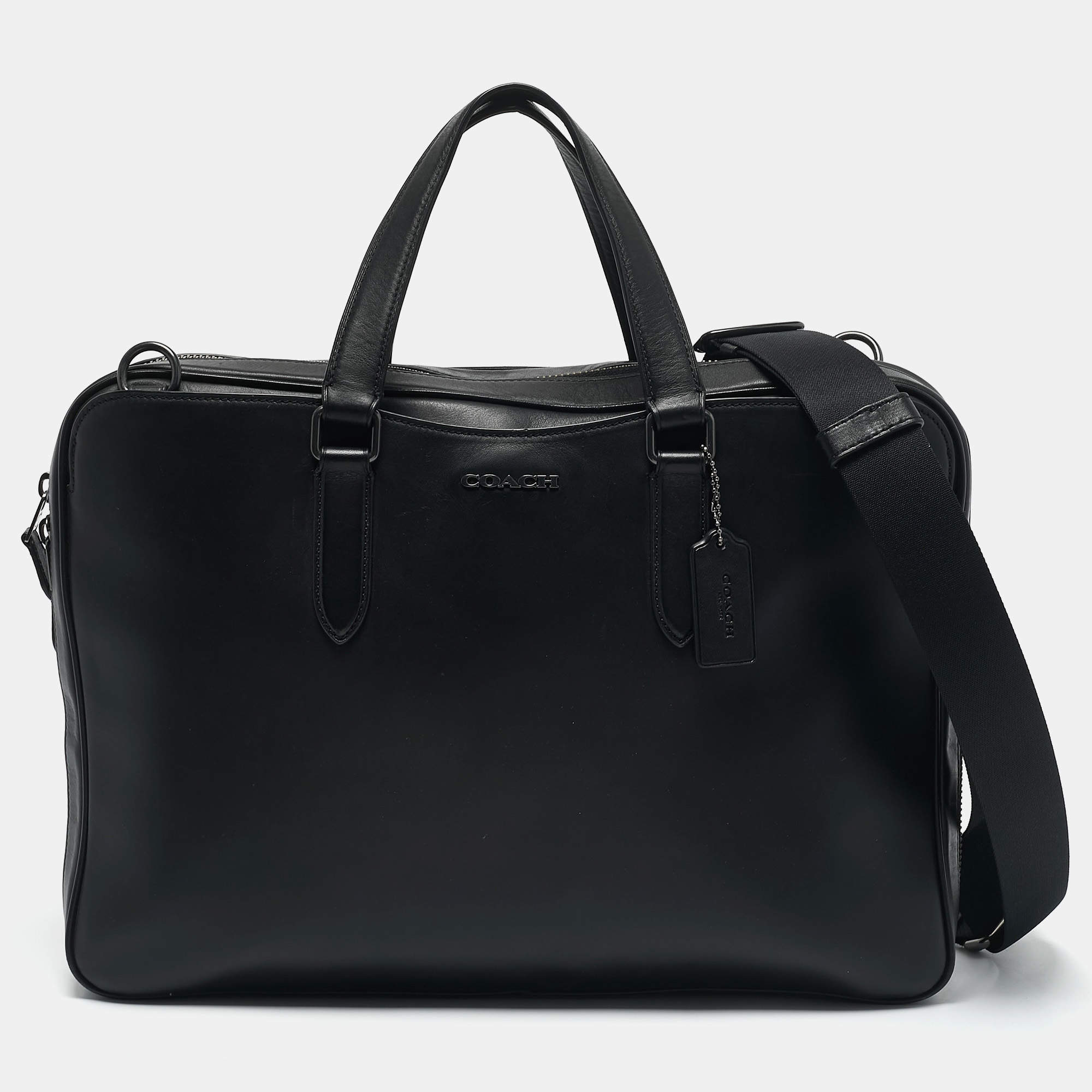 Coach Black Leather Graham Briefcase