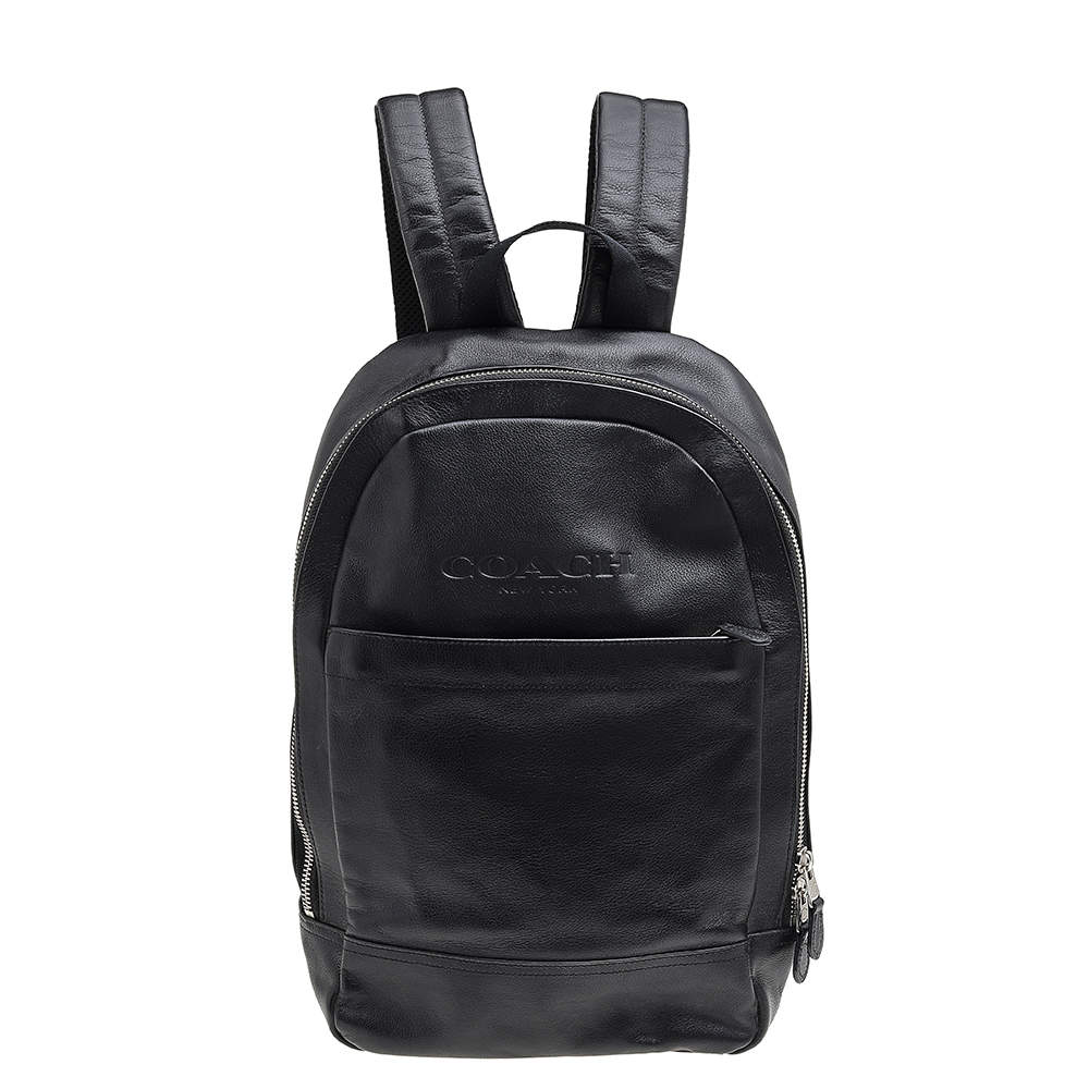 Coach Black Leather And Mesh Charles Slim Backpack Coach | The Luxury ...