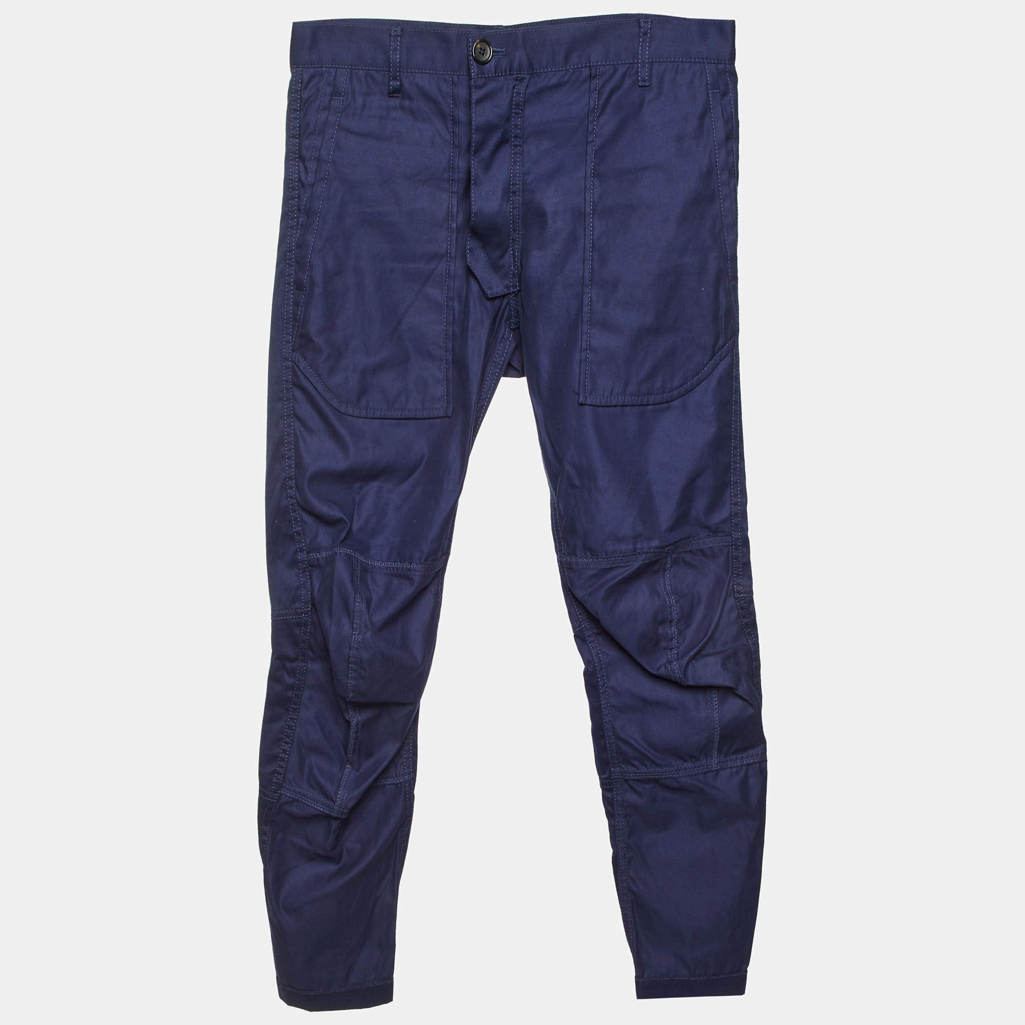 Pre Owned Comme des Garçons شيرت بنطلون قطن أزرق كحلي مدبب صغير