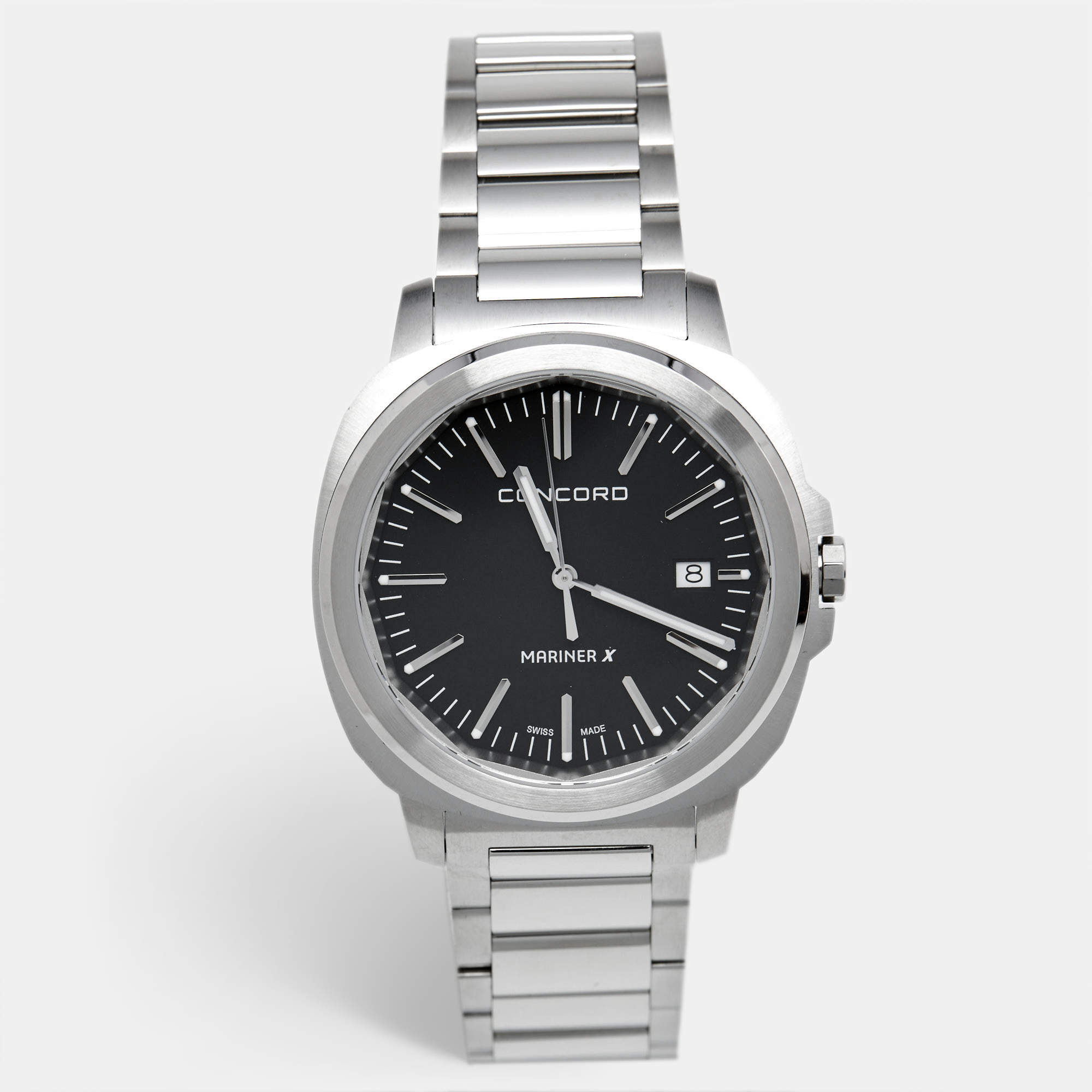 Pre Owned Concord Black Dial Stainless Steel Mariner X 0320573 Men's Wristwatch 40 mm