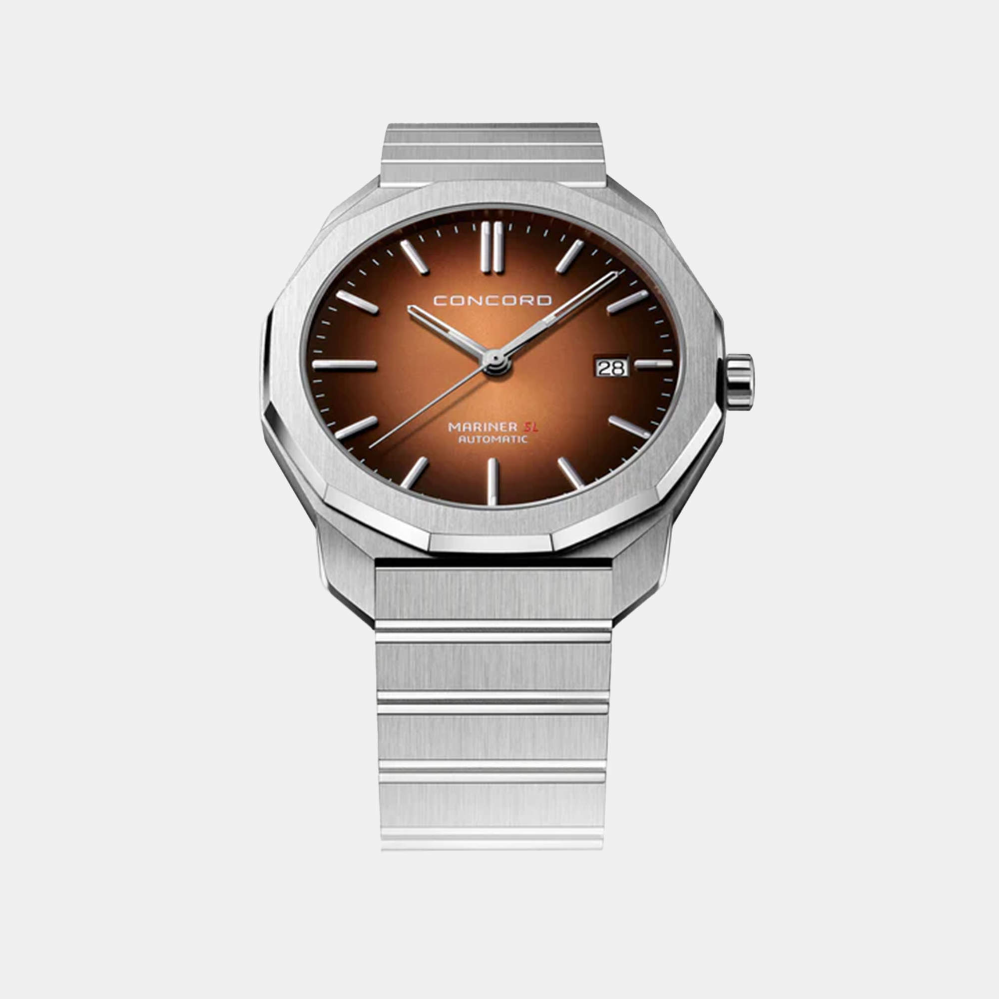 Concord Salmon Vignette Stainless Steel Mariner SL 0320546M Men's Wristwatch 40 mm