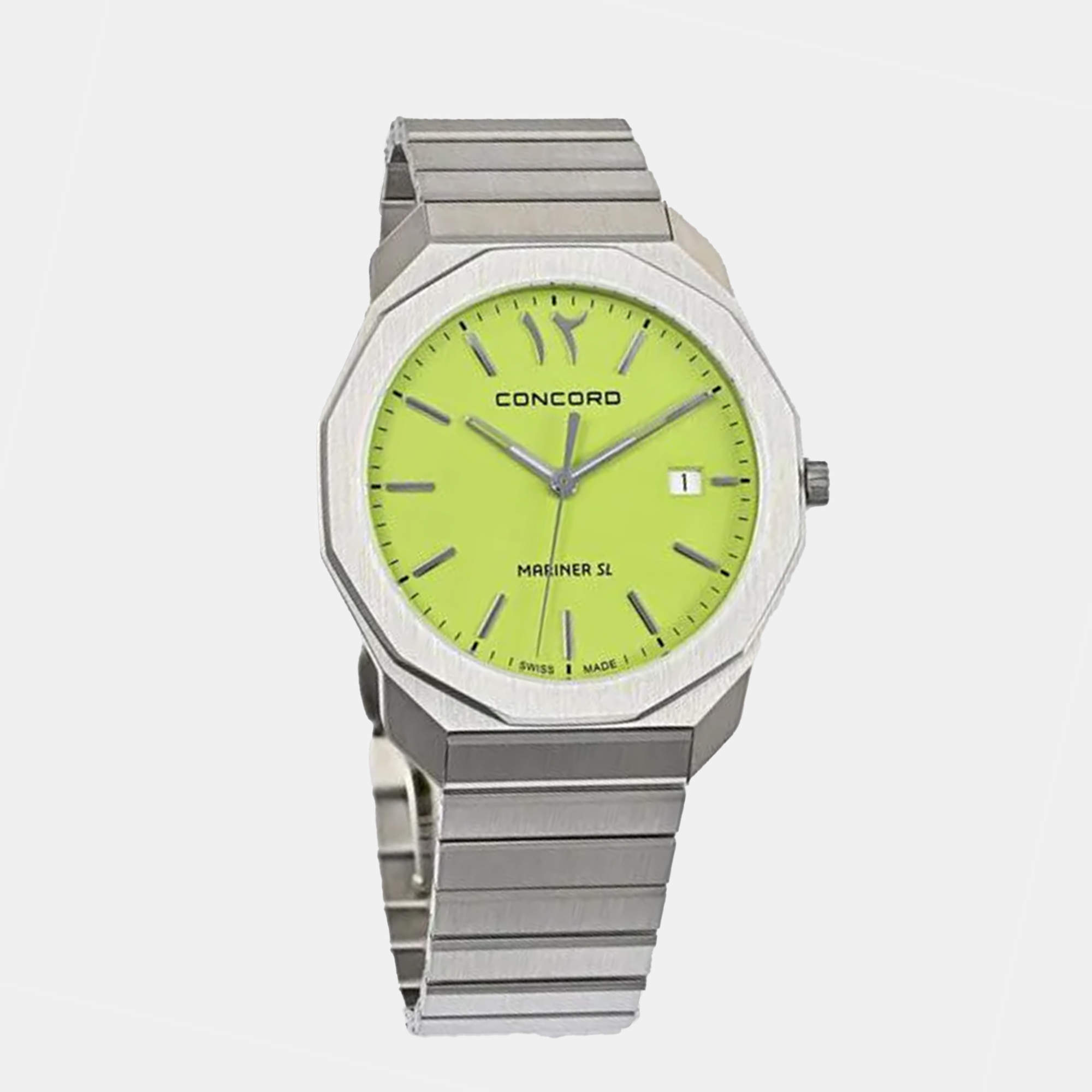 Concord Green Stainless Steel Mariner 0320550 Quartz Men's Wristwatch 40 mm