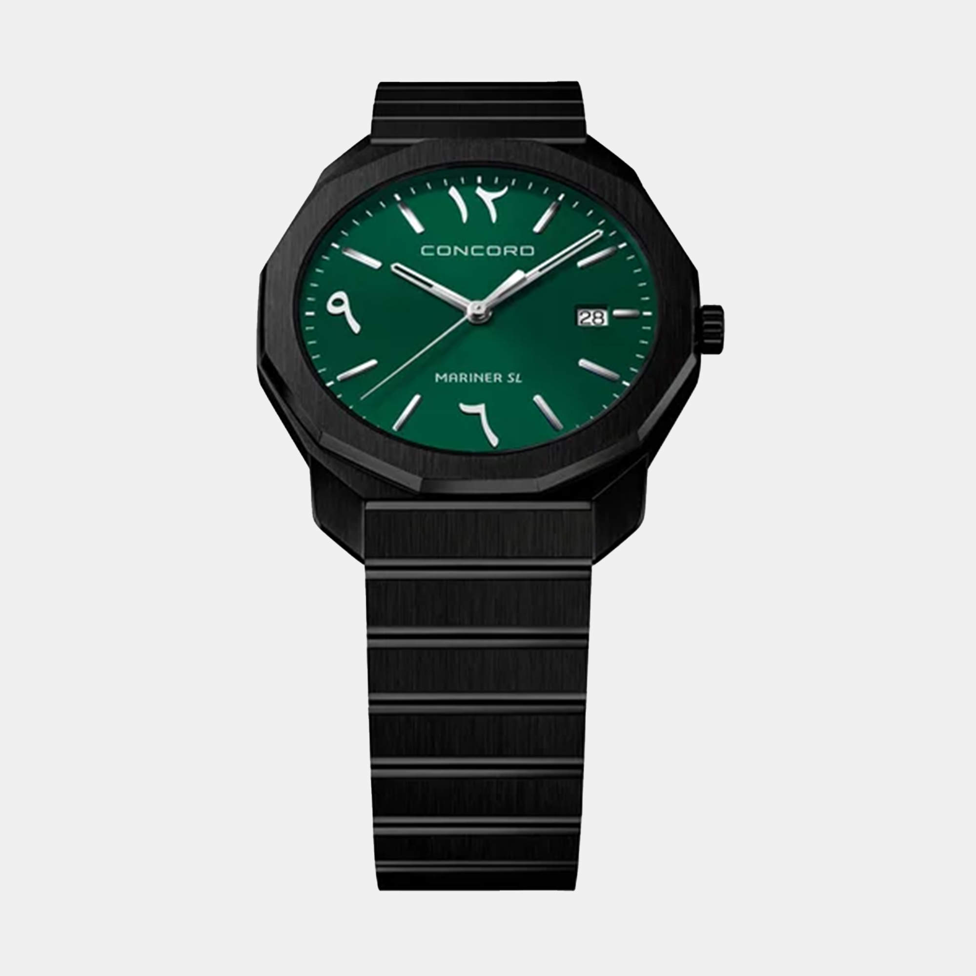 Concord Green Stainless Steel  Mariner SL 0320551 Quartz Men's Wristwatch 40 mm