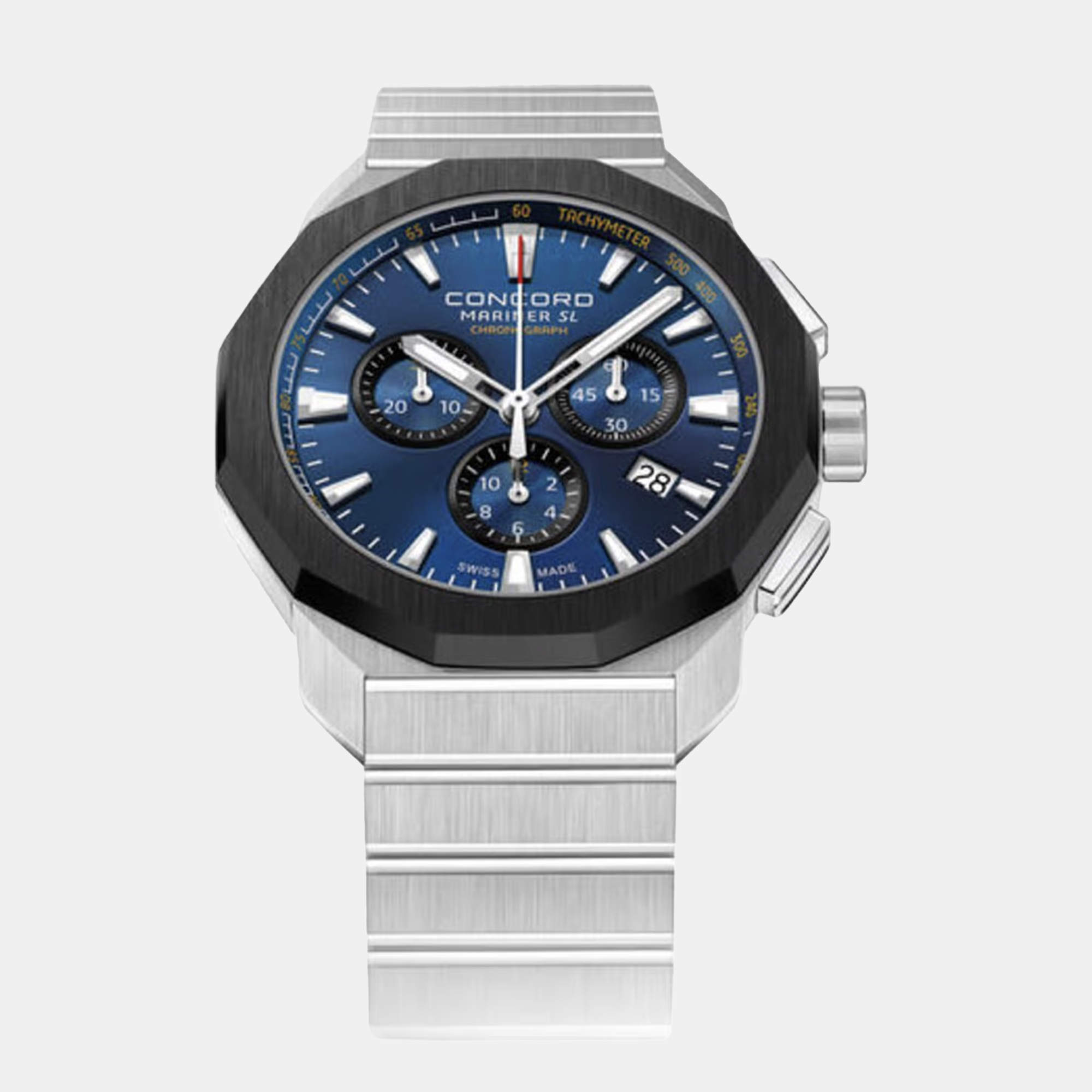 Concord Blue Stainless Steel Mariner SL 0320594 Quartz Men's Wristwatch 42 mm   