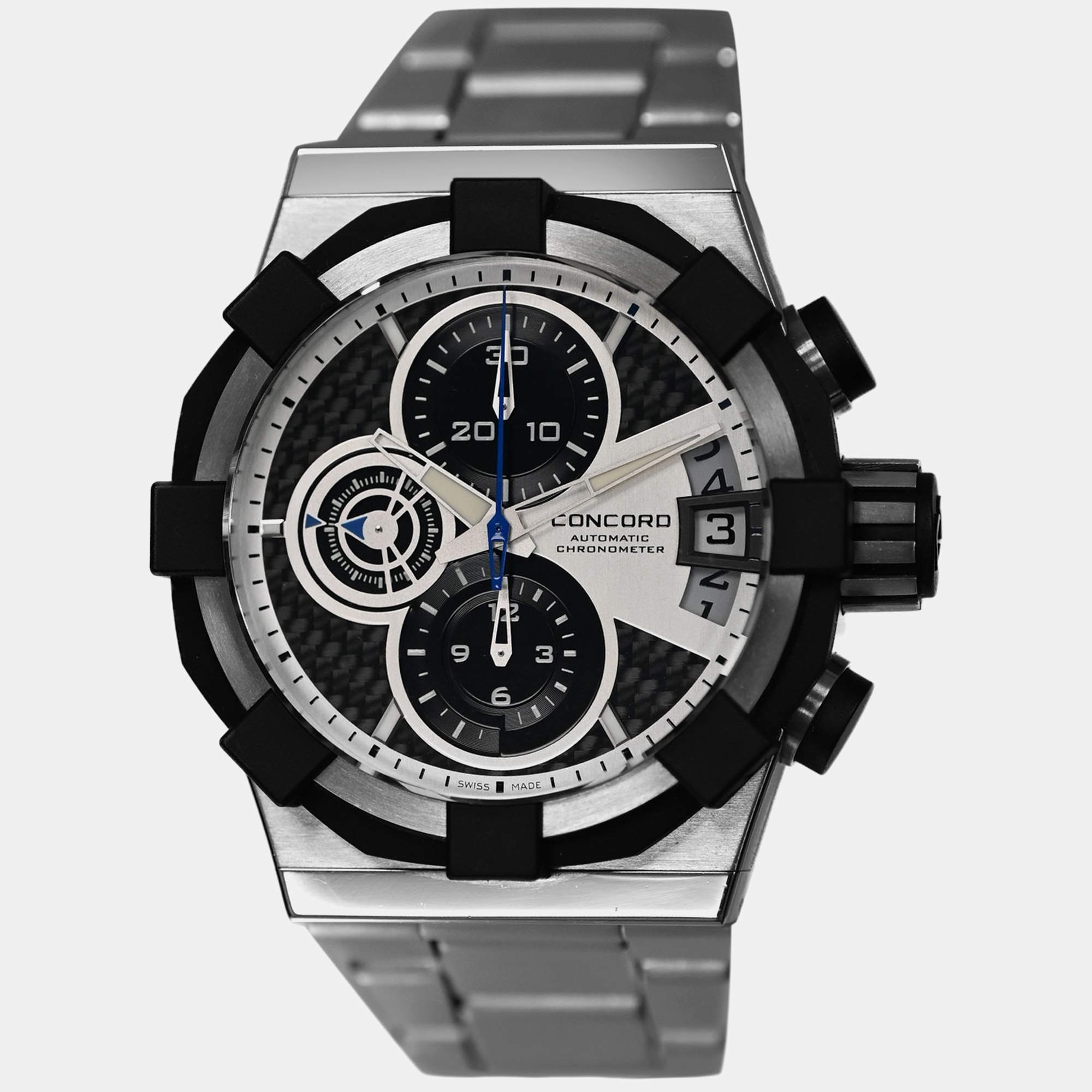 Pre Owned Concord C1 01.5.14.1001 Automatic Stainless Steel Men's Wristwatch 45 mm