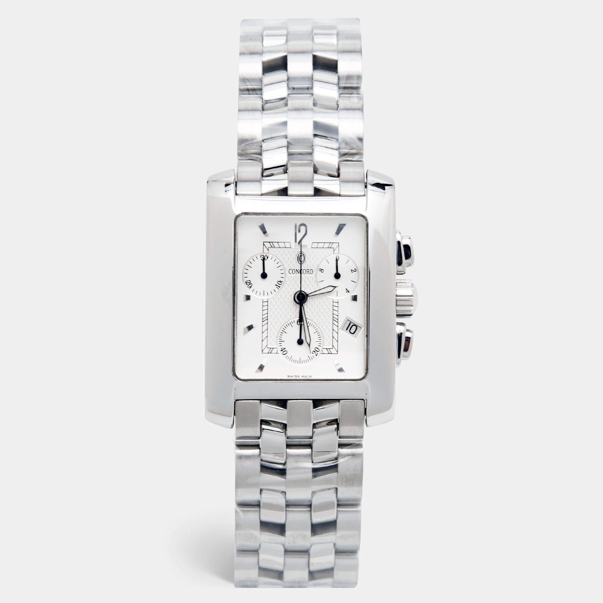 Pre Owned Concord Silver Stainless Steel Sportivo 14.H1.610 Men's Wristwatch 29 mm