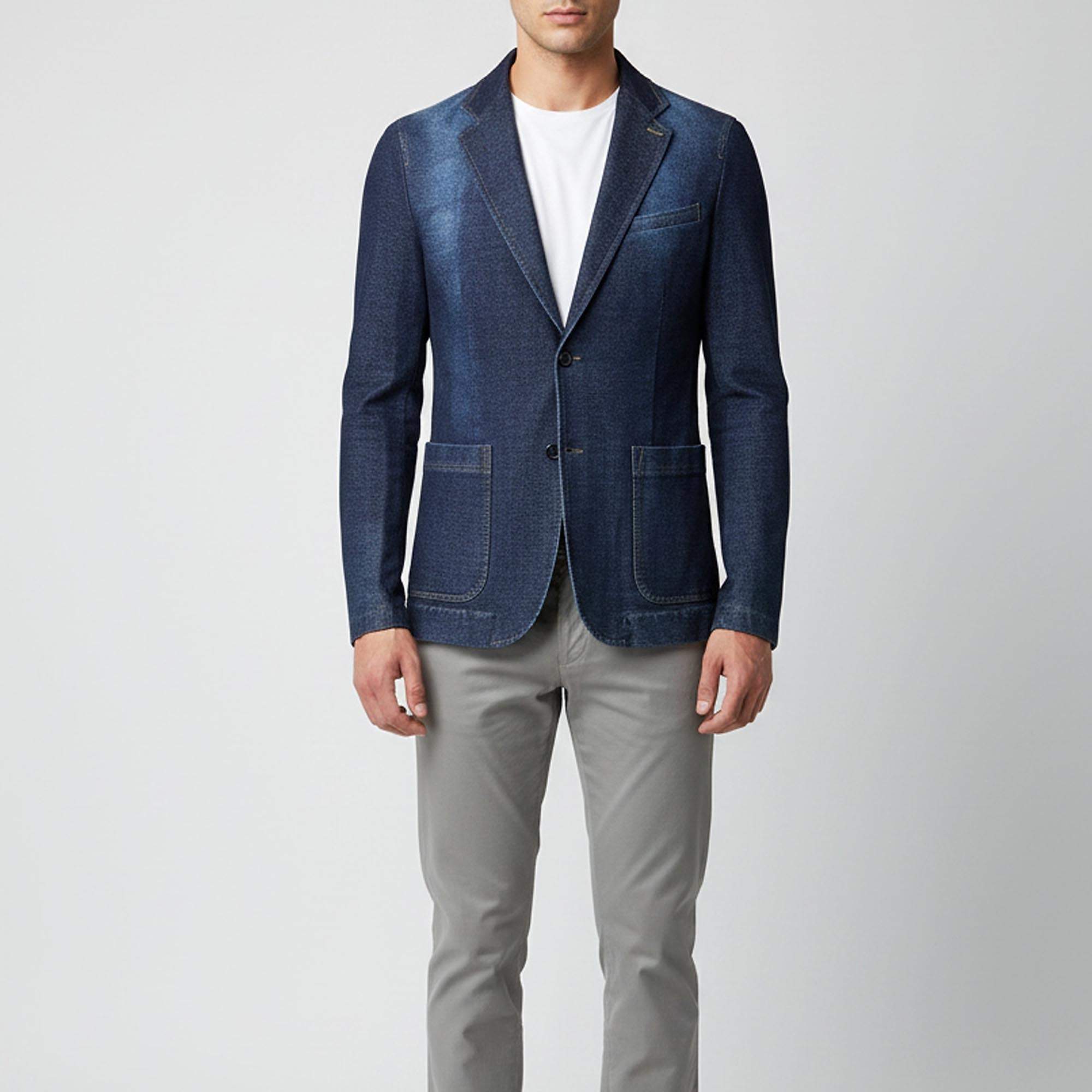 مملوكة مسبقًا D&G Blue Denim Single Breasted Slim Fit Blazer S