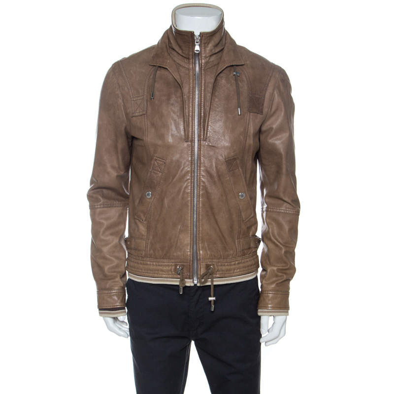 d&g leather jacket men